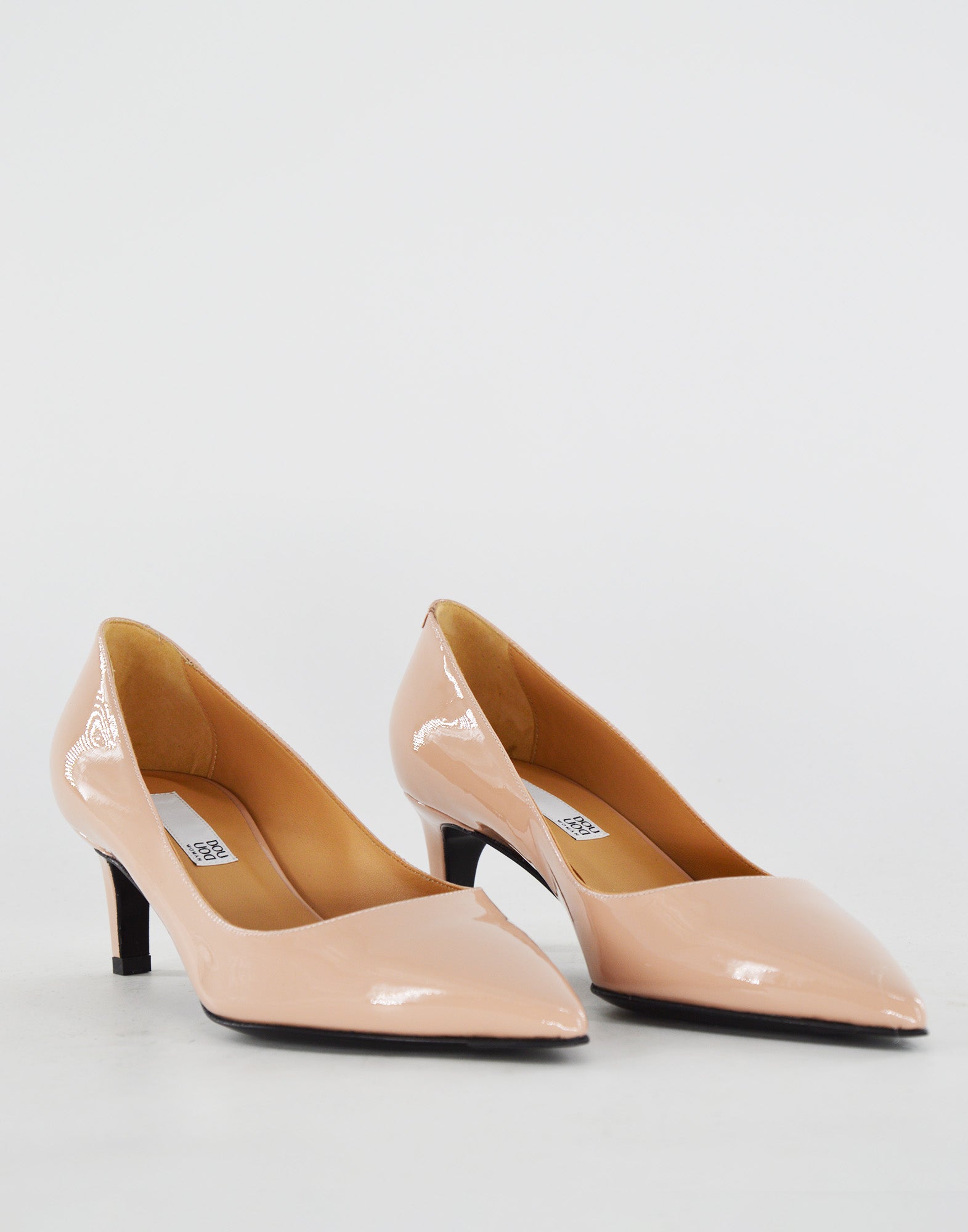 DOUUOD Décolleté in vernice a Punta Ball Pink