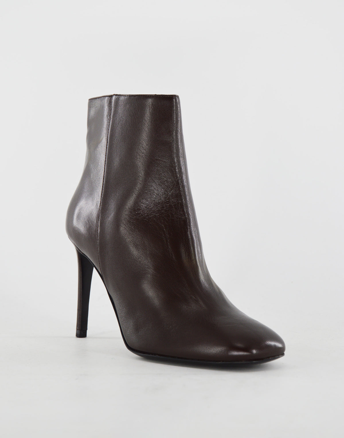 DOUUOD Bottines en nappa à talon chocolat