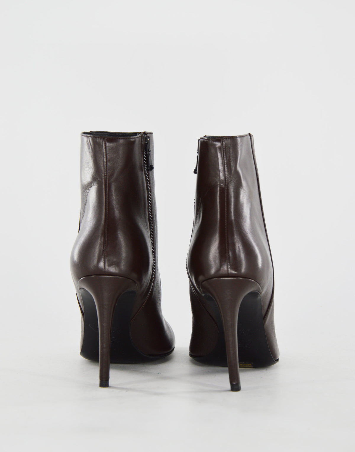 DOUUOD Bottines en nappa à talon chocolat