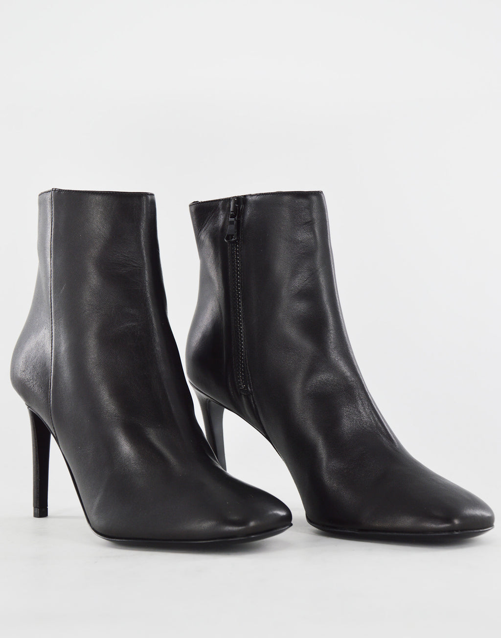 DOUUOD Stivaletti in Nappa con Tacco Nero