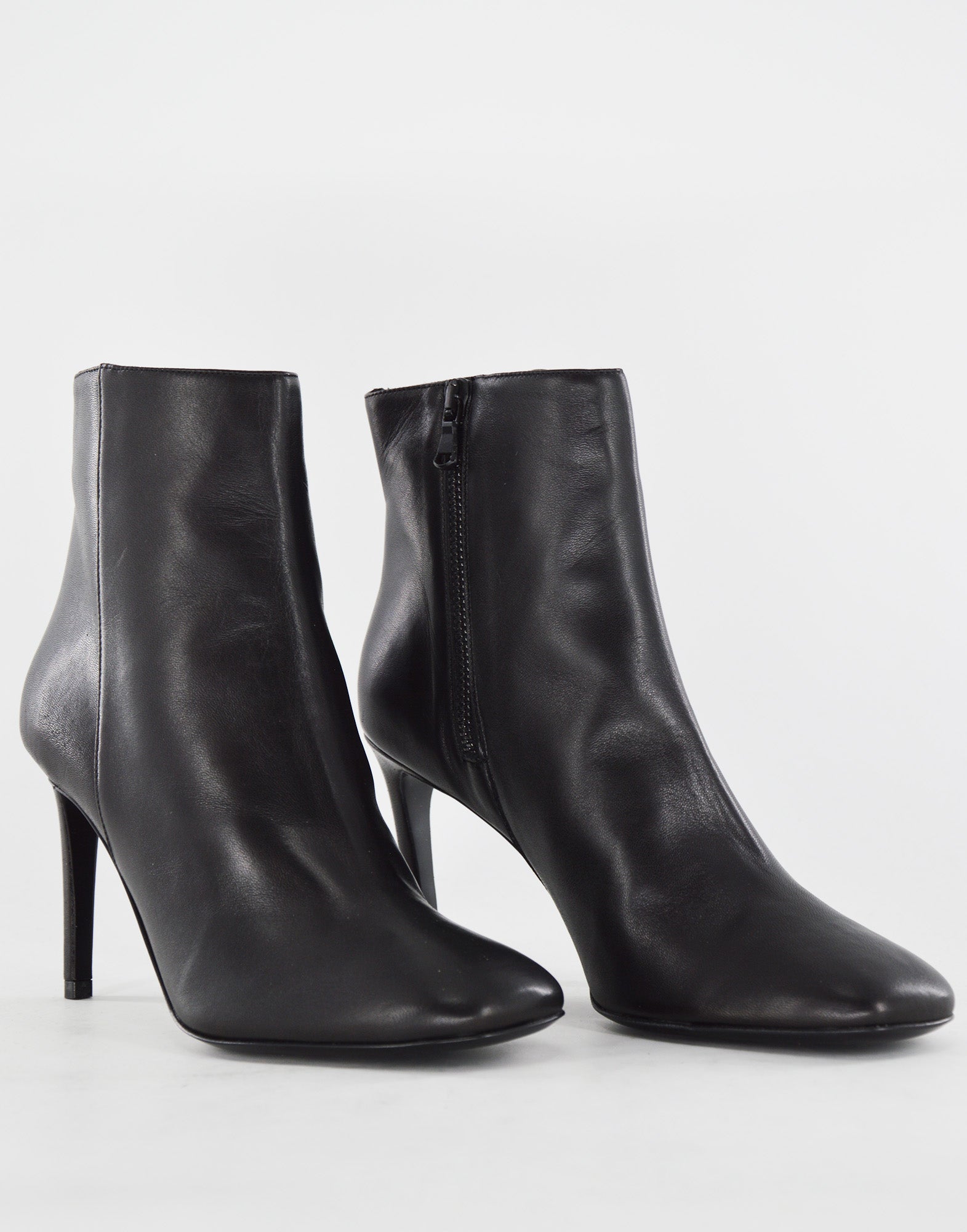 DOUUOD Stivaletti in Nappa con Tacco Nero