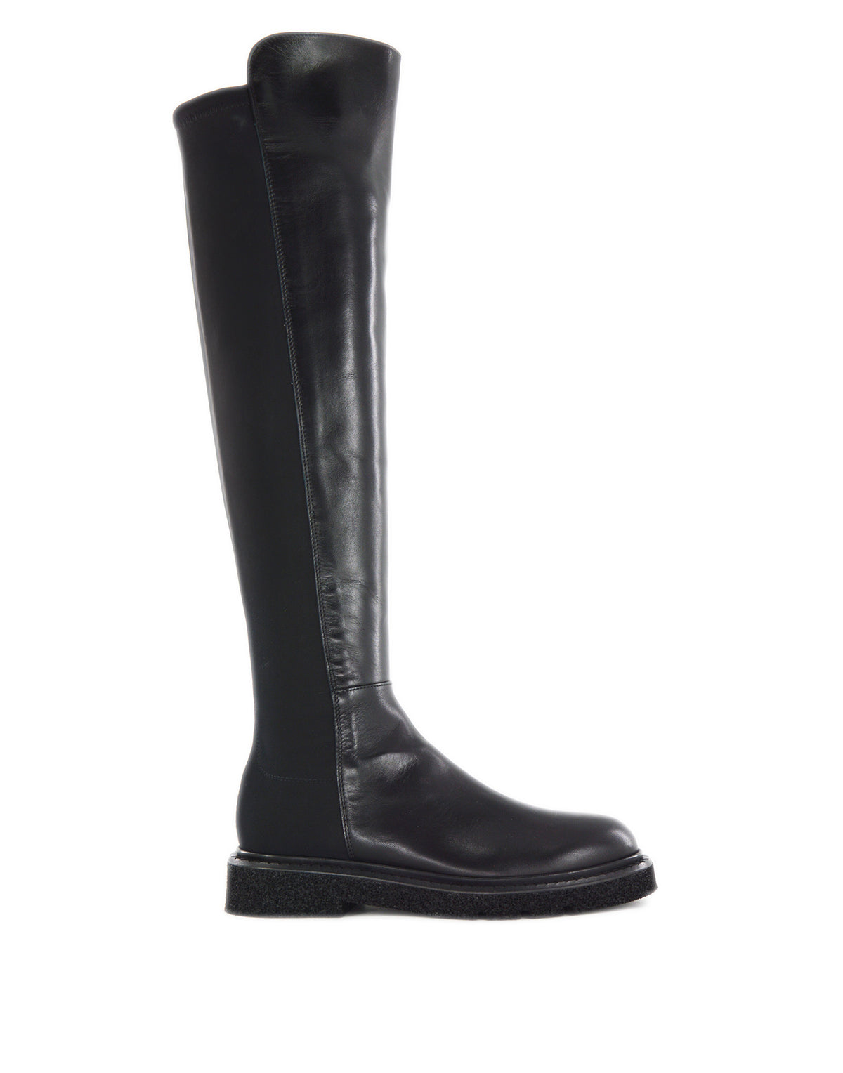 DOUUOD Bottes Hautes en Nappa Noir