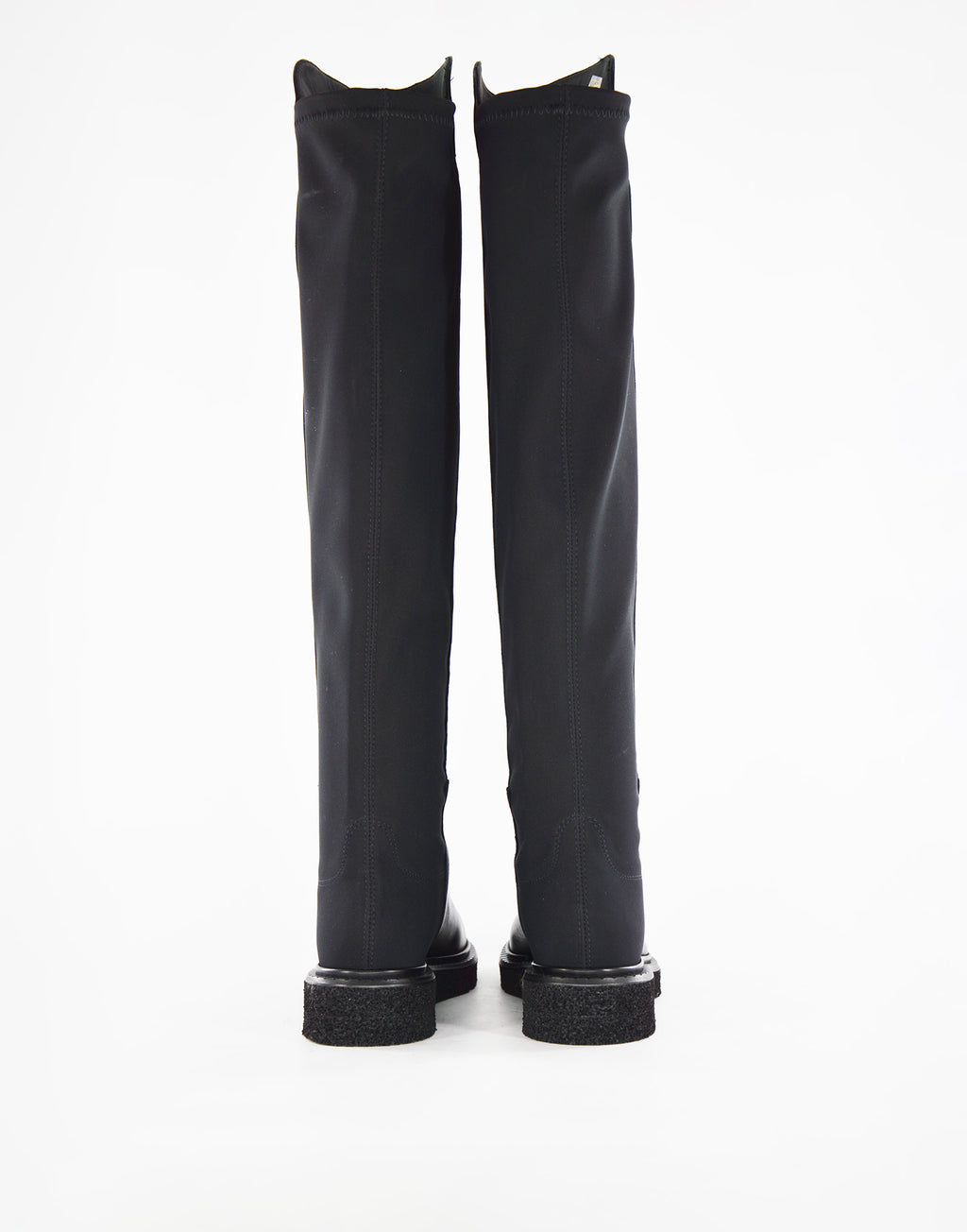 DOUUOD Stivali Alti in Nappa Nera