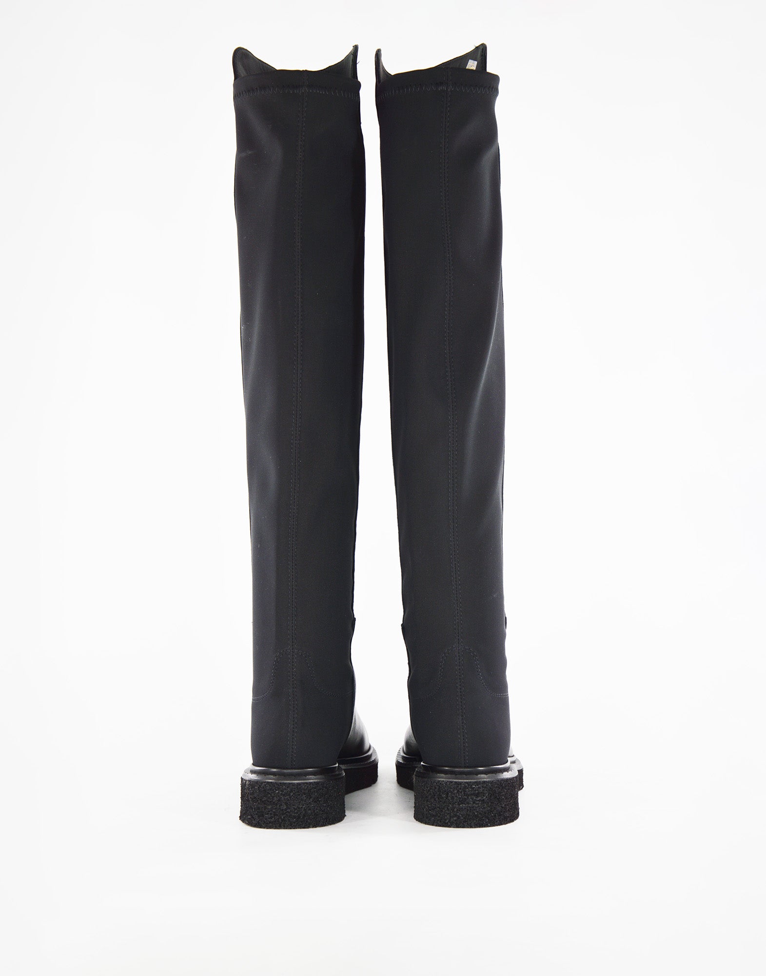 DOUUOD Stivali Alti in Nappa Nera