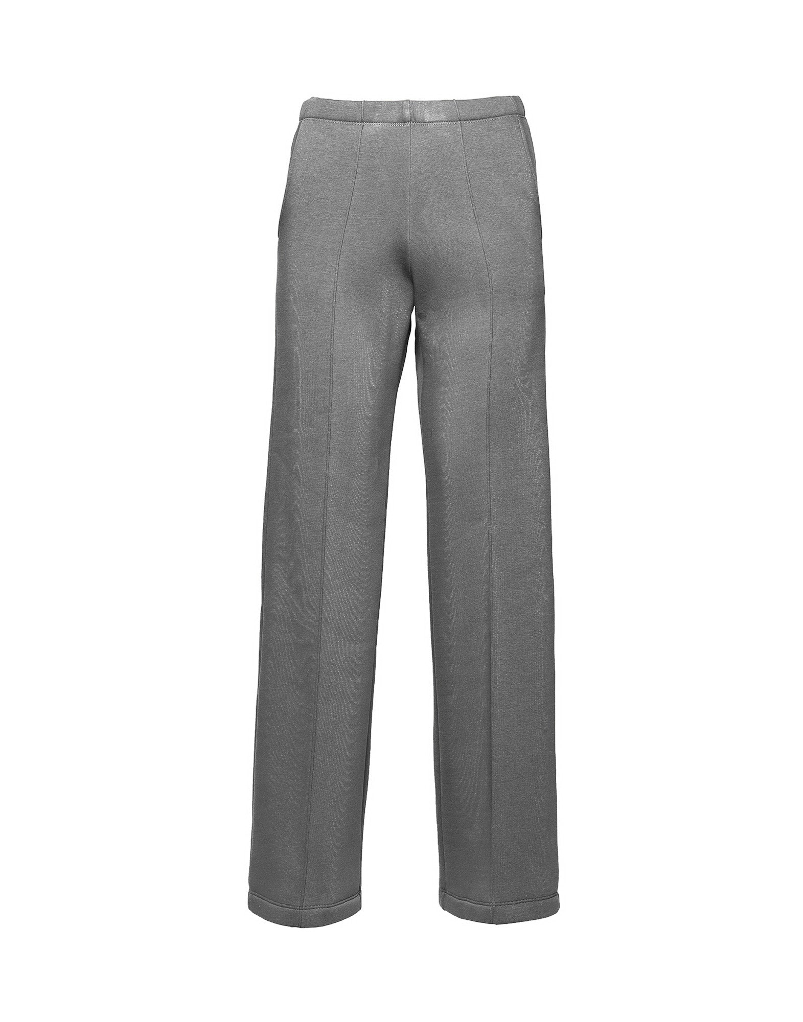 DOUUOD Pantaloni a Gamba Larga in Felpa Soft Grigio Melange