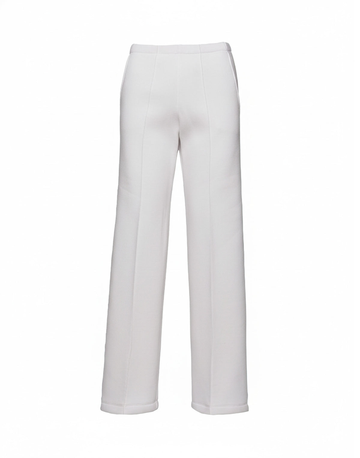DOUUOD Pantaloni a Gamba Larga in Felpa Soft Pearl Grey