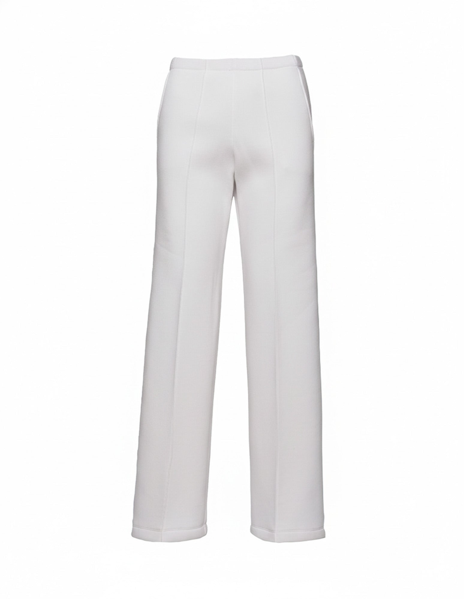 DOUUOD Pantaloni a Gamba Larga in Felpa Soft Pearl Grey