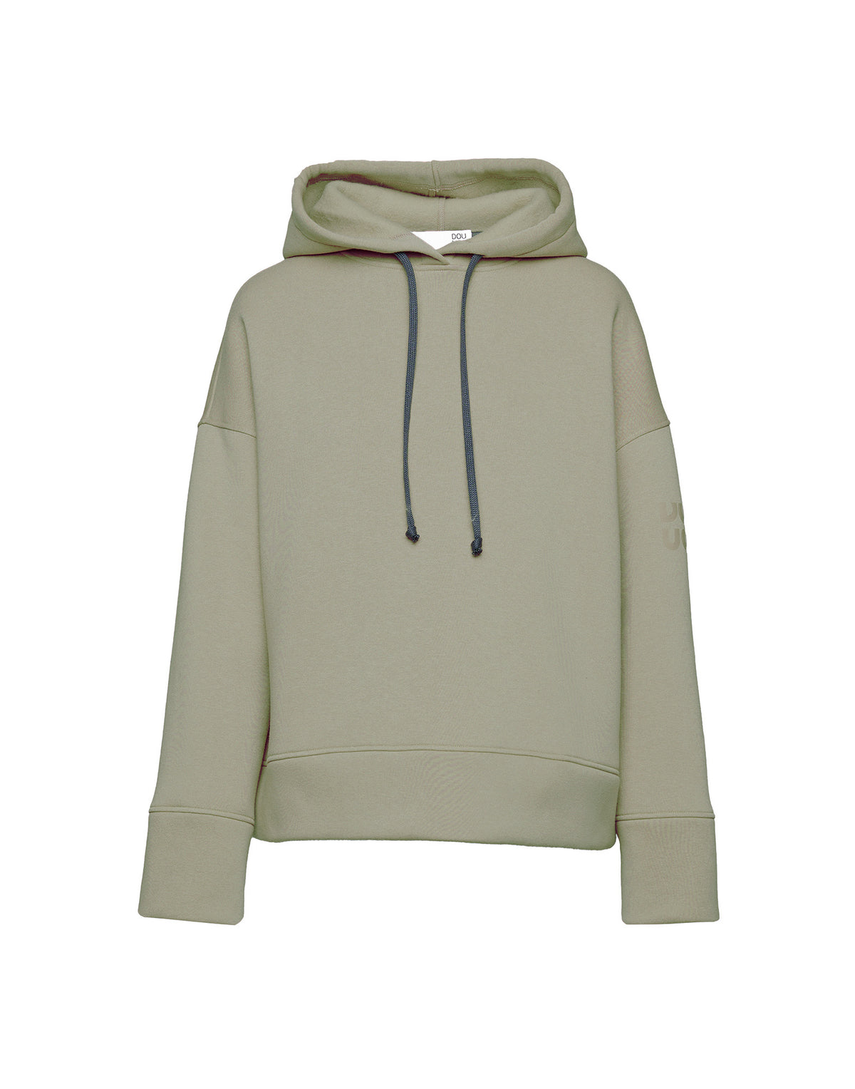 DOUUOD Felpa con Cappuccio in Cotone con Logo sulla Manica Muschio