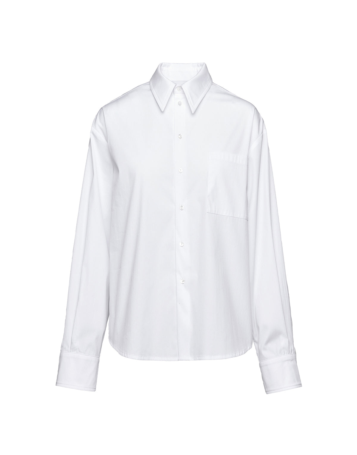 DOUUOD Camicia a Uomo in Popeline Stretch Bianco