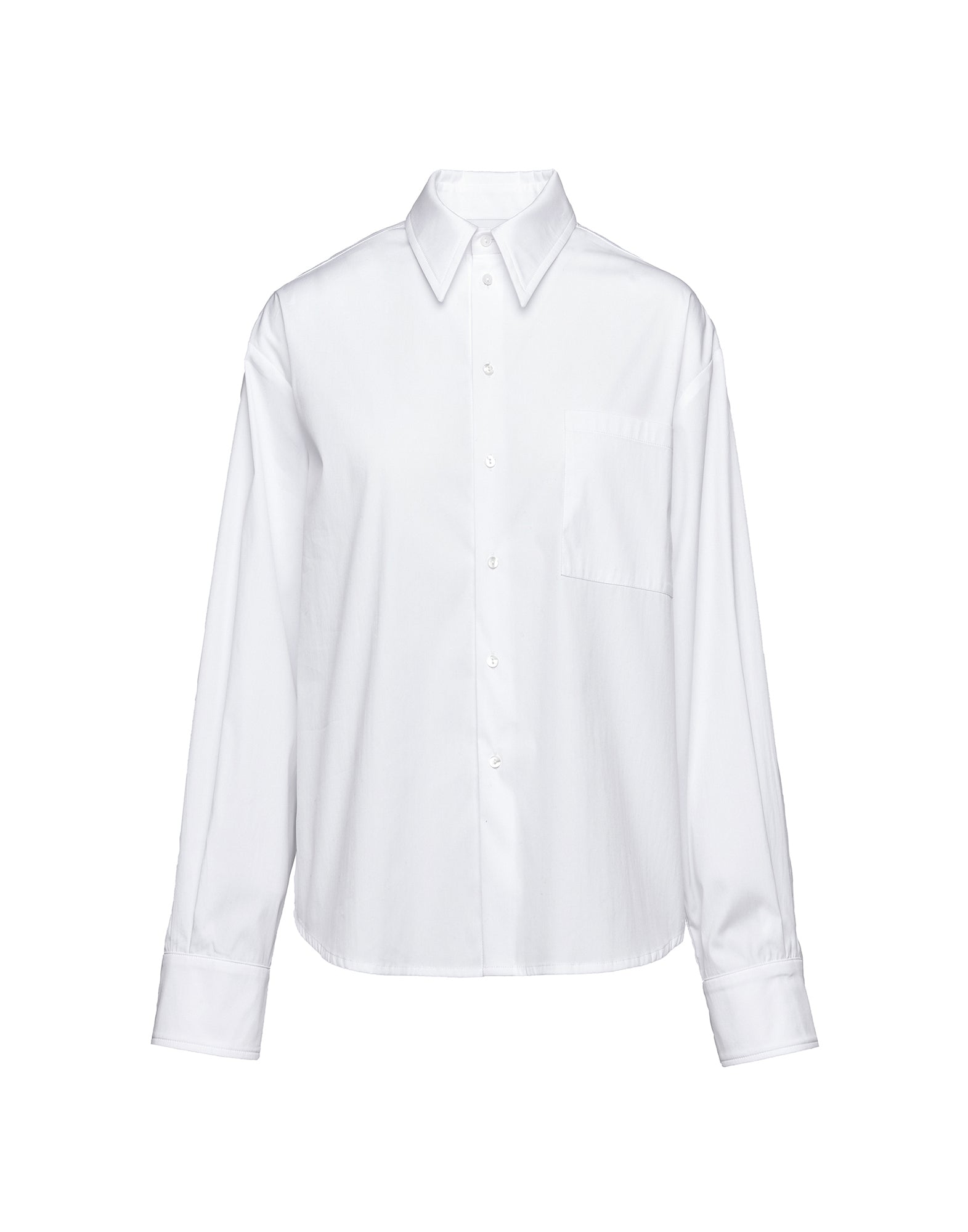 DOUUOD Camicia a Uomo in Popeline Stretch Bianco