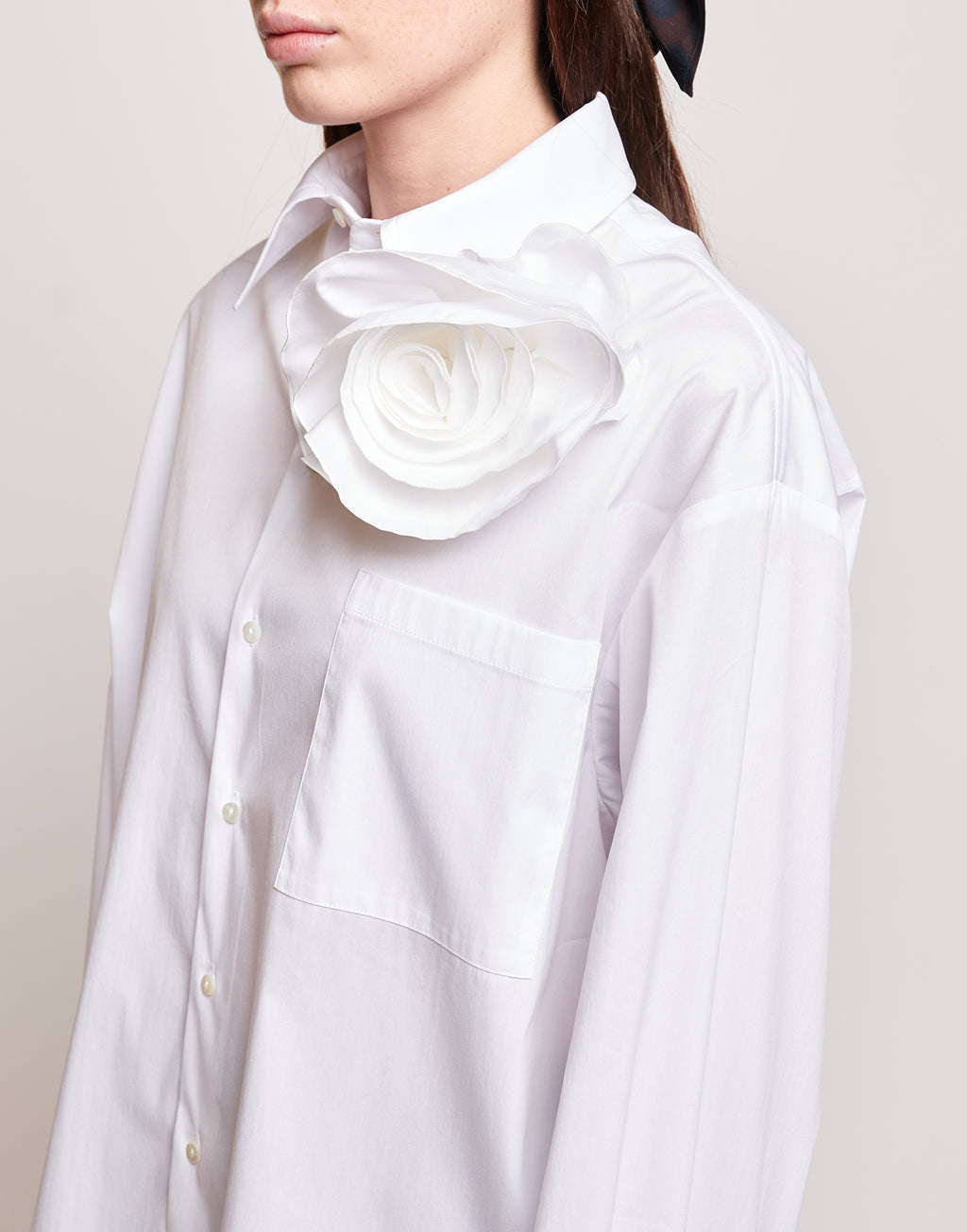 DOUUOD Camicia a Uomo in Popeline Stretch Bianco