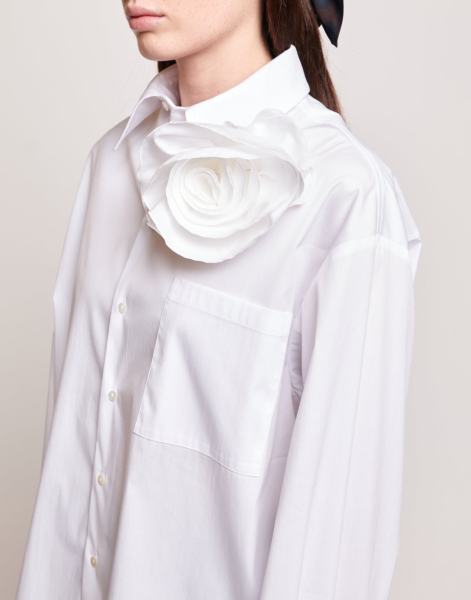 DOUUOD Camicia a Uomo in Popeline Stretch Bianco