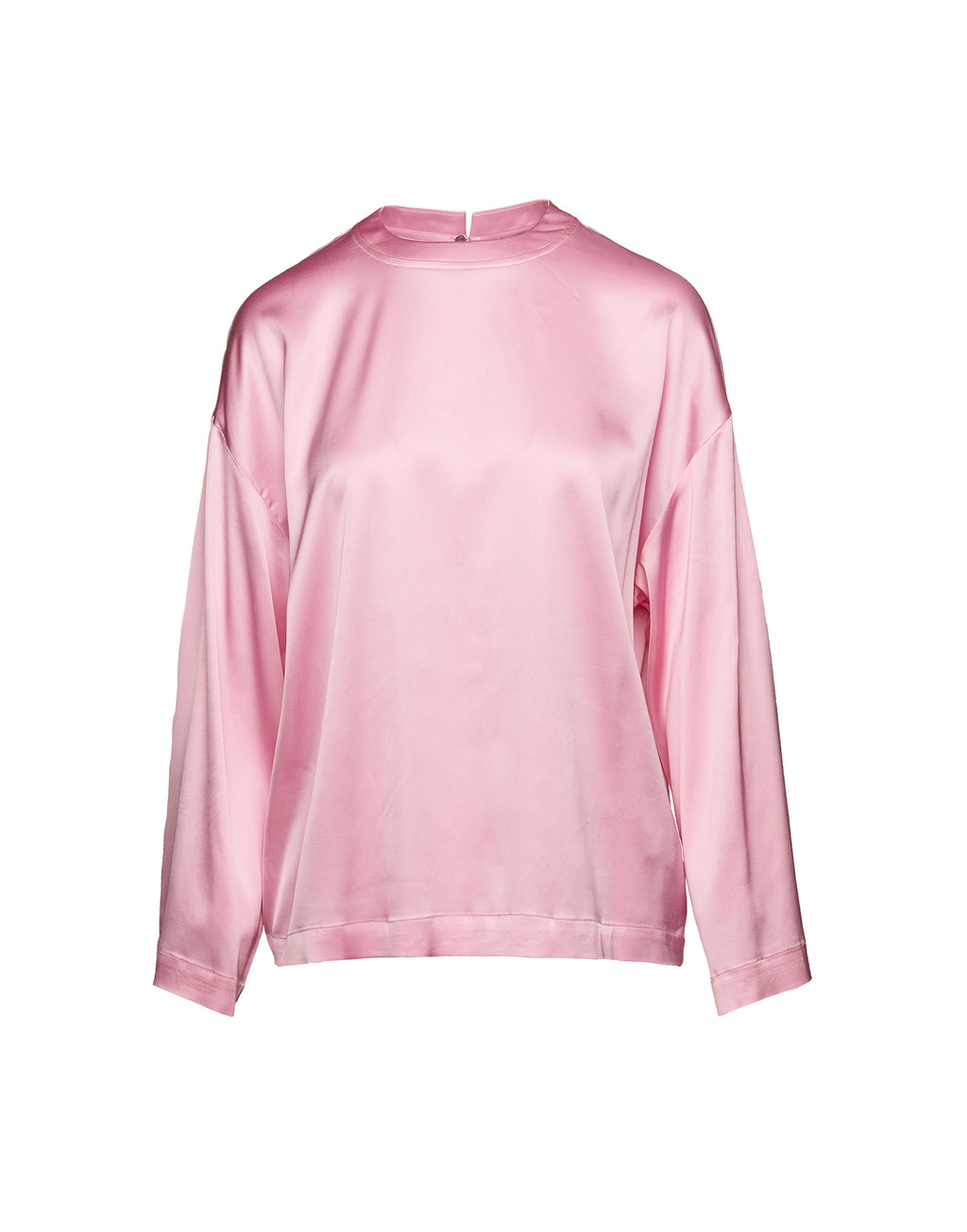DOUUOD Blusa in Satin di Viscosa Stretch Bocciolo