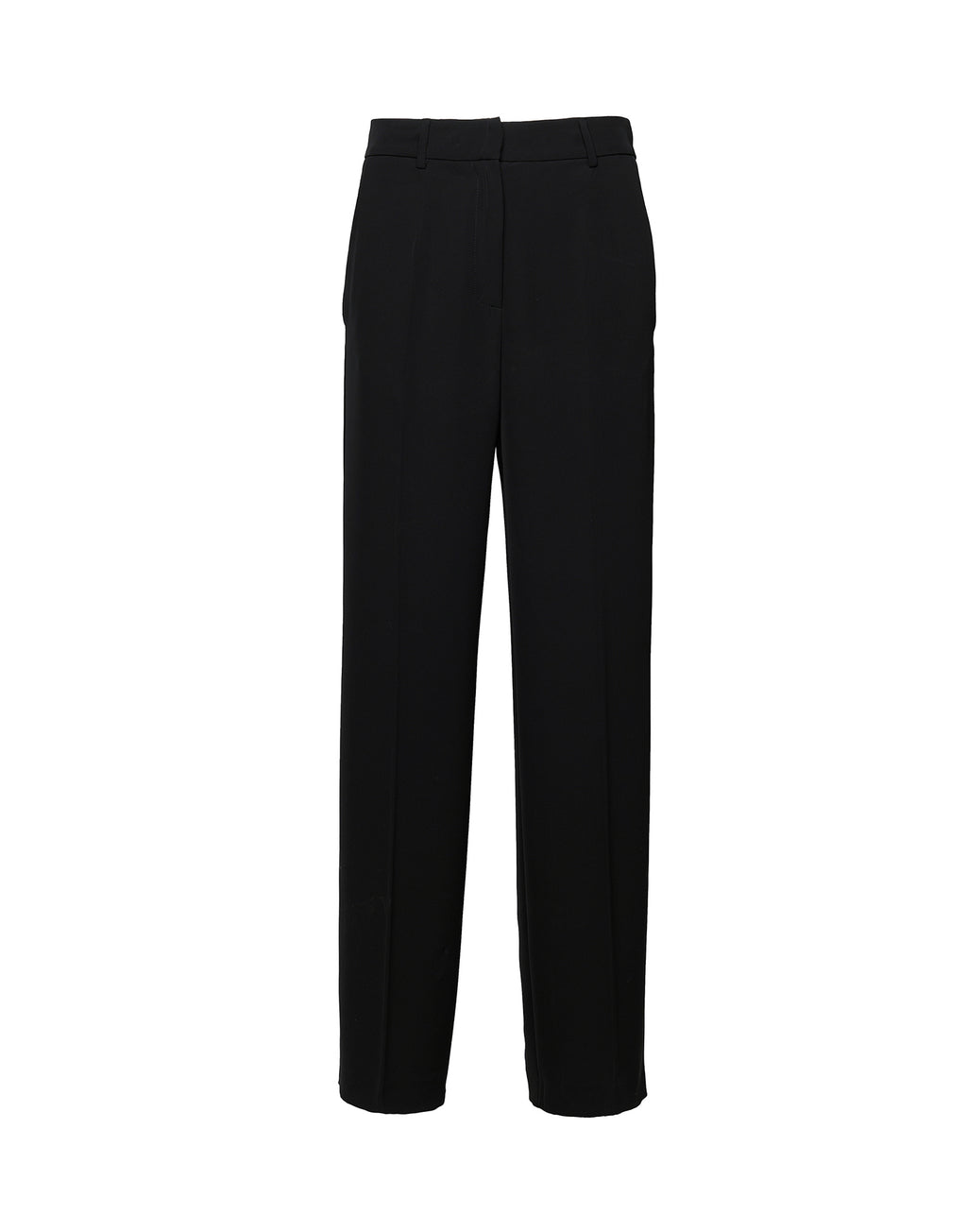 DOUUOD Pantaloni Maschili in Cady Fluido a Gamba Larga Neri