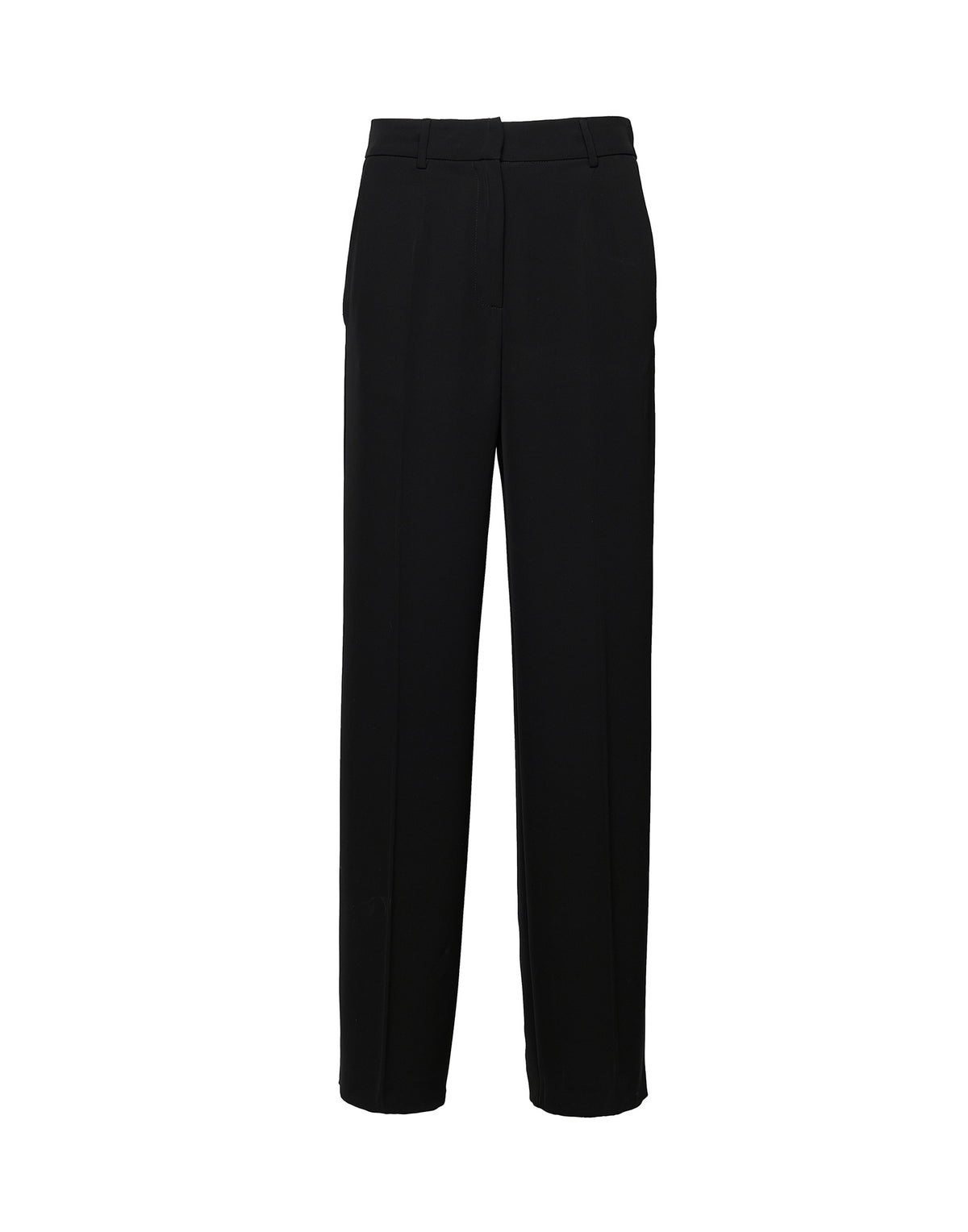 DOUUOD Pantalon Homme en Cady Fluide à Jambe Large Noir