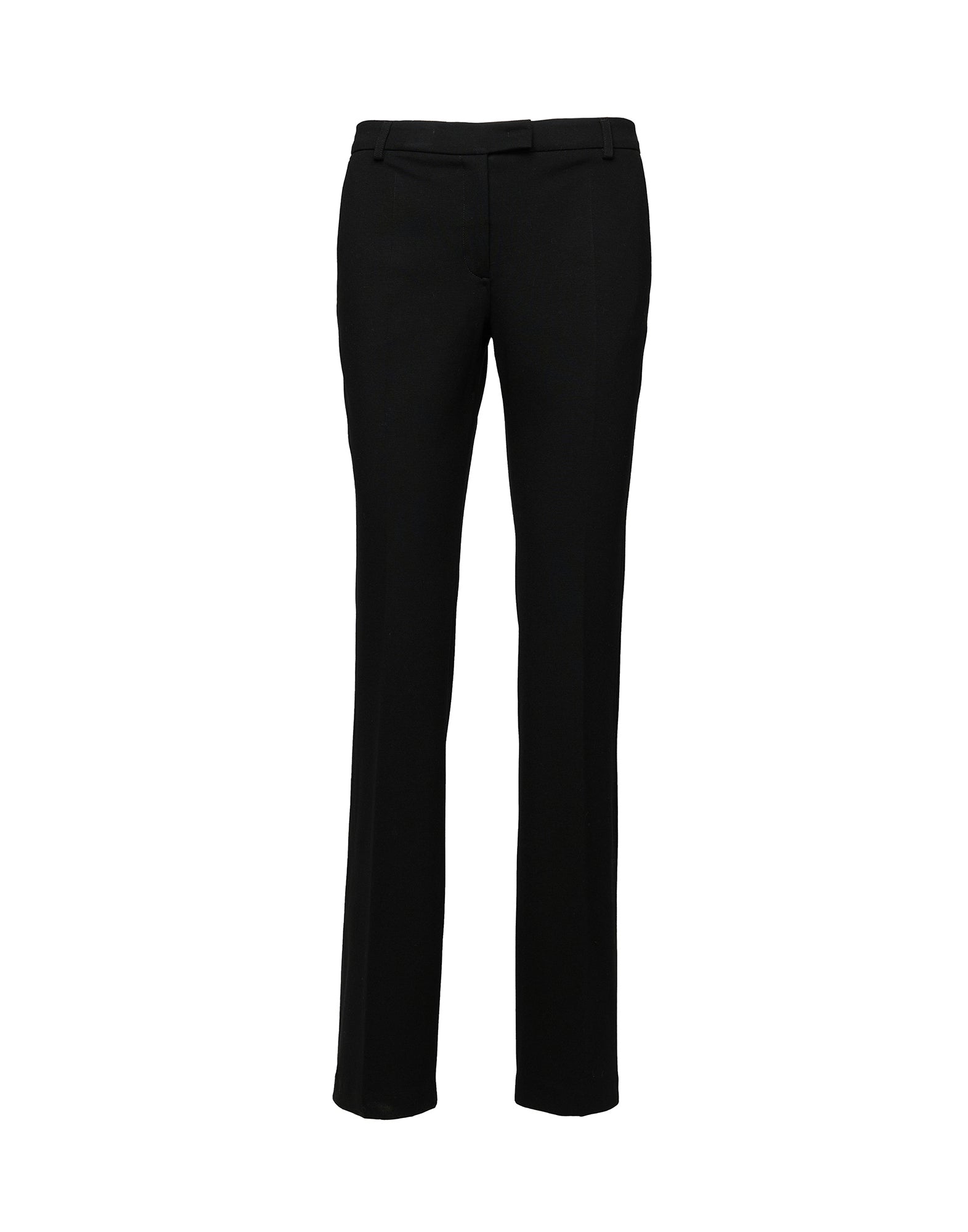 DOUUOD Pantaloni Flare in Punto Milano con Piega Neri