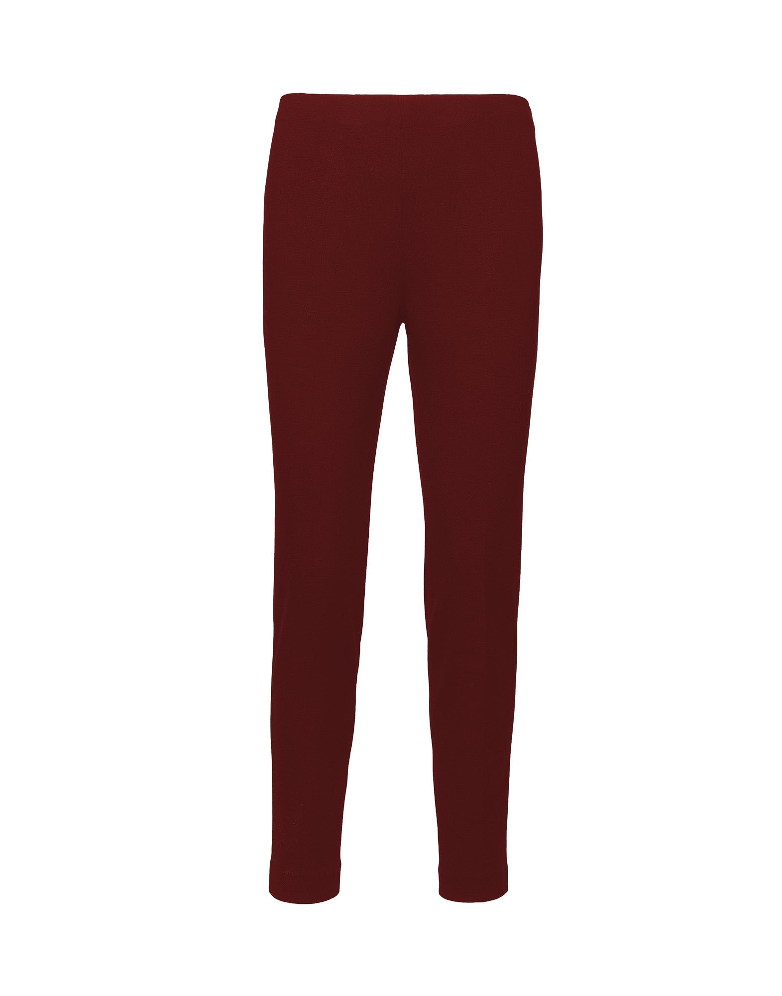 DOUUOD Pantaloni Leggings in Punto Milano Bordeaux