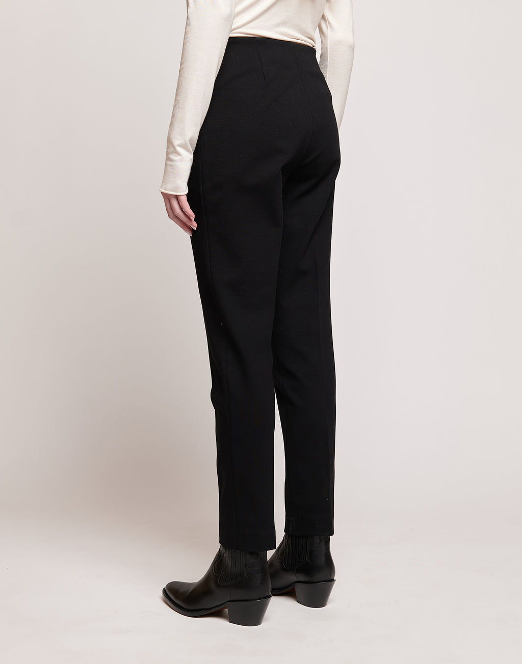 DOUUOD Pantaloni Leggings in Punto Milano Neri
