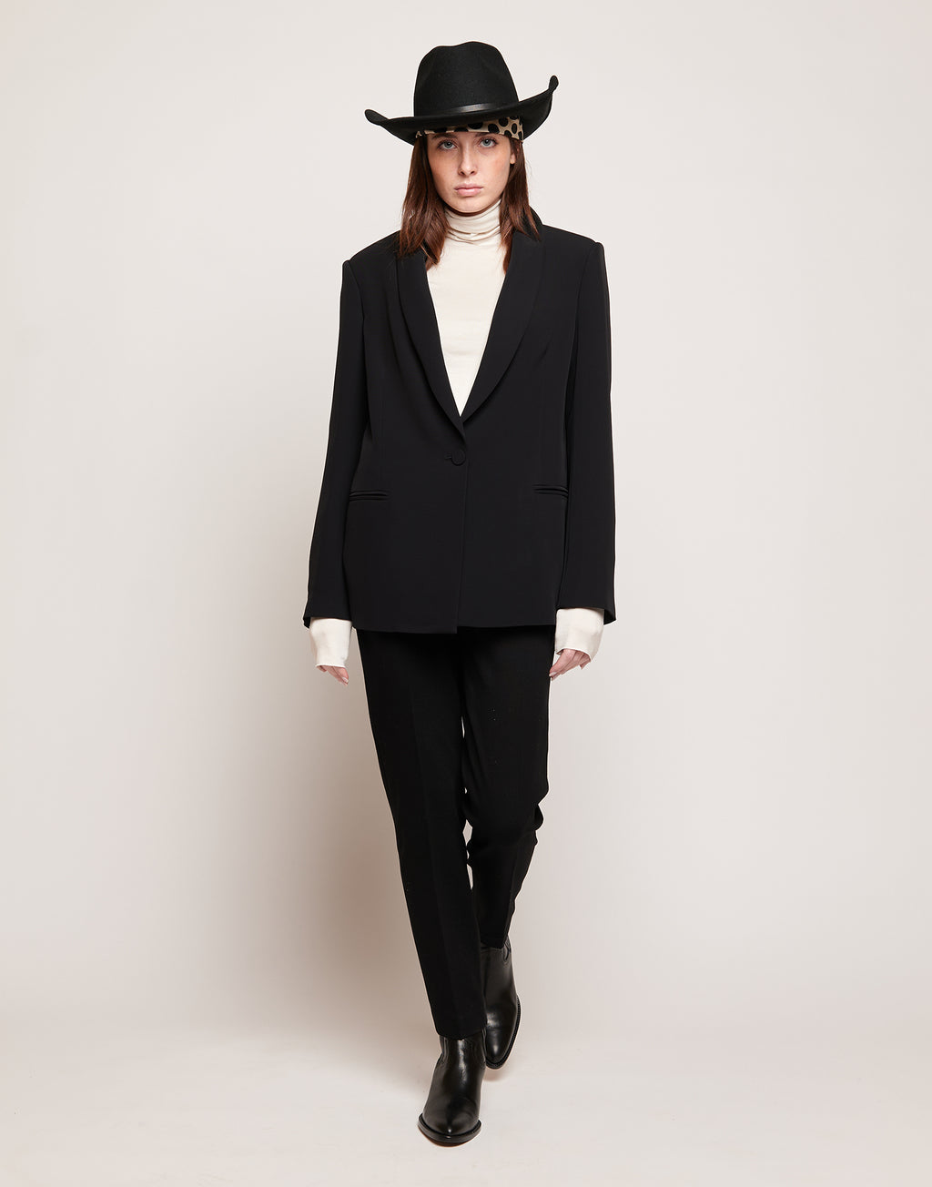 DOUUOD Pantaloni Leggings in Punto Milano Neri