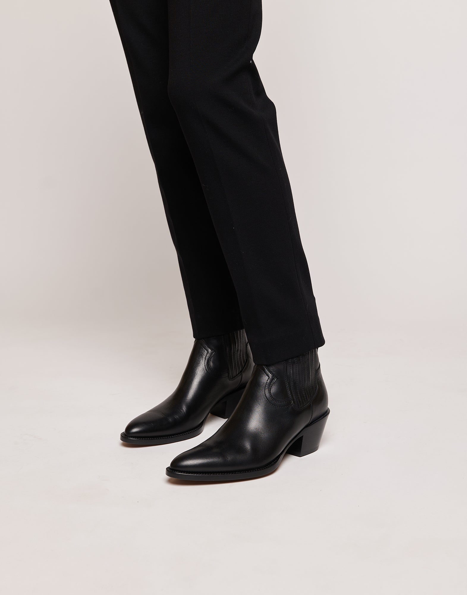 DOUUOD Pantaloni Leggings in Punto Milano Neri