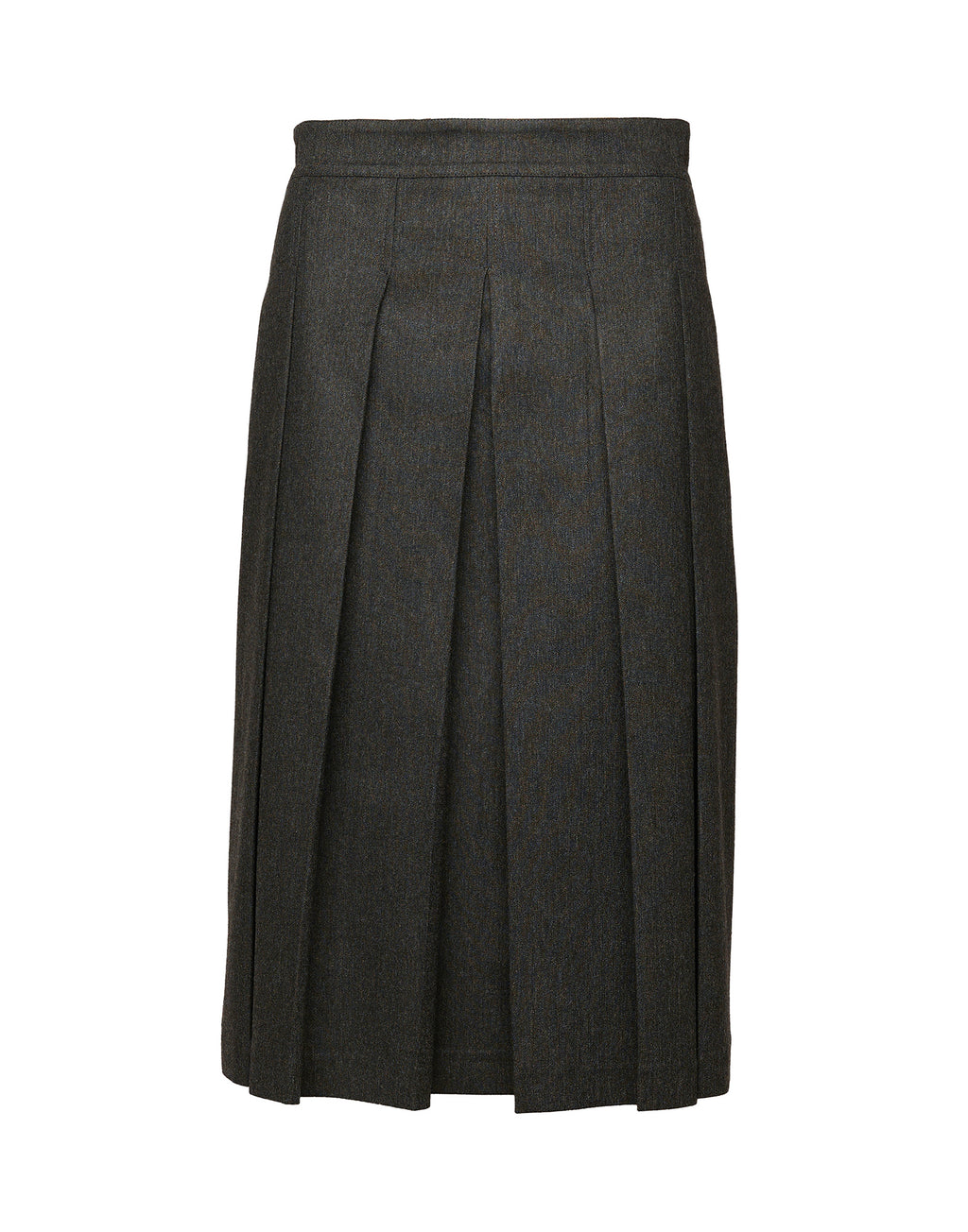 DOUUOD Gonna Longuette in Flanella Stretch a Pieghe Grigio Antracite