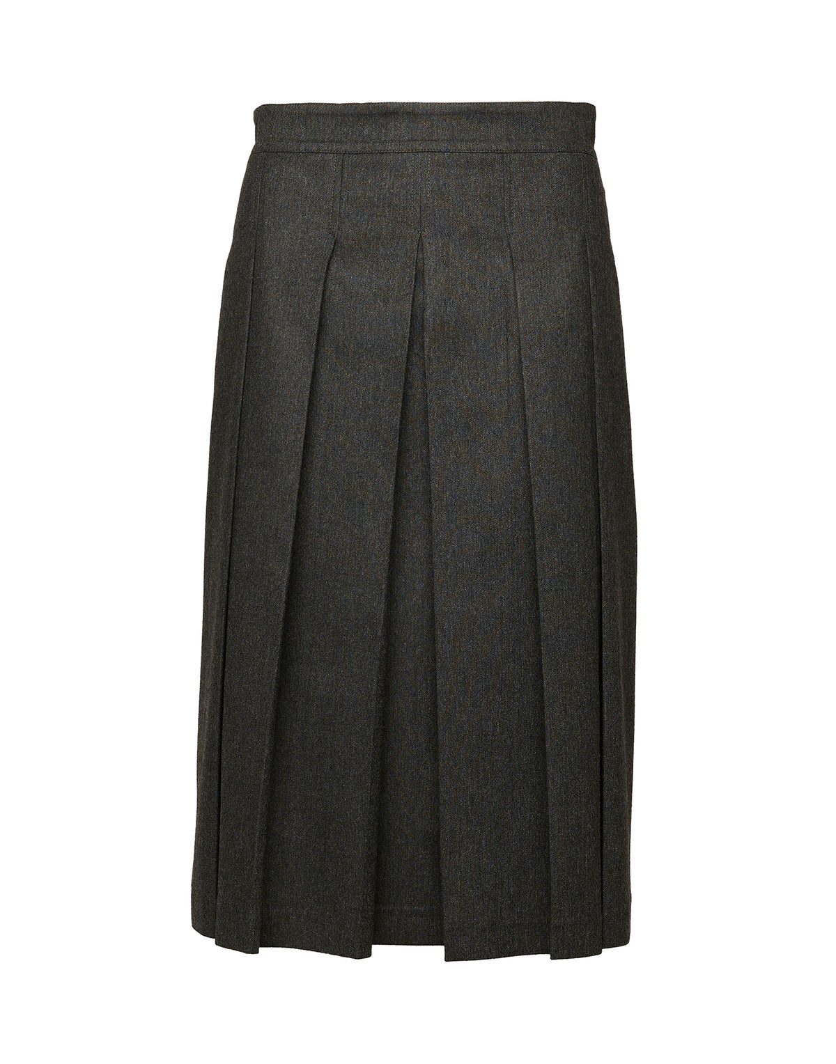 DOUUOD Gonna Longuette in Flanella Stretch a Pieghe Grigio Antracite