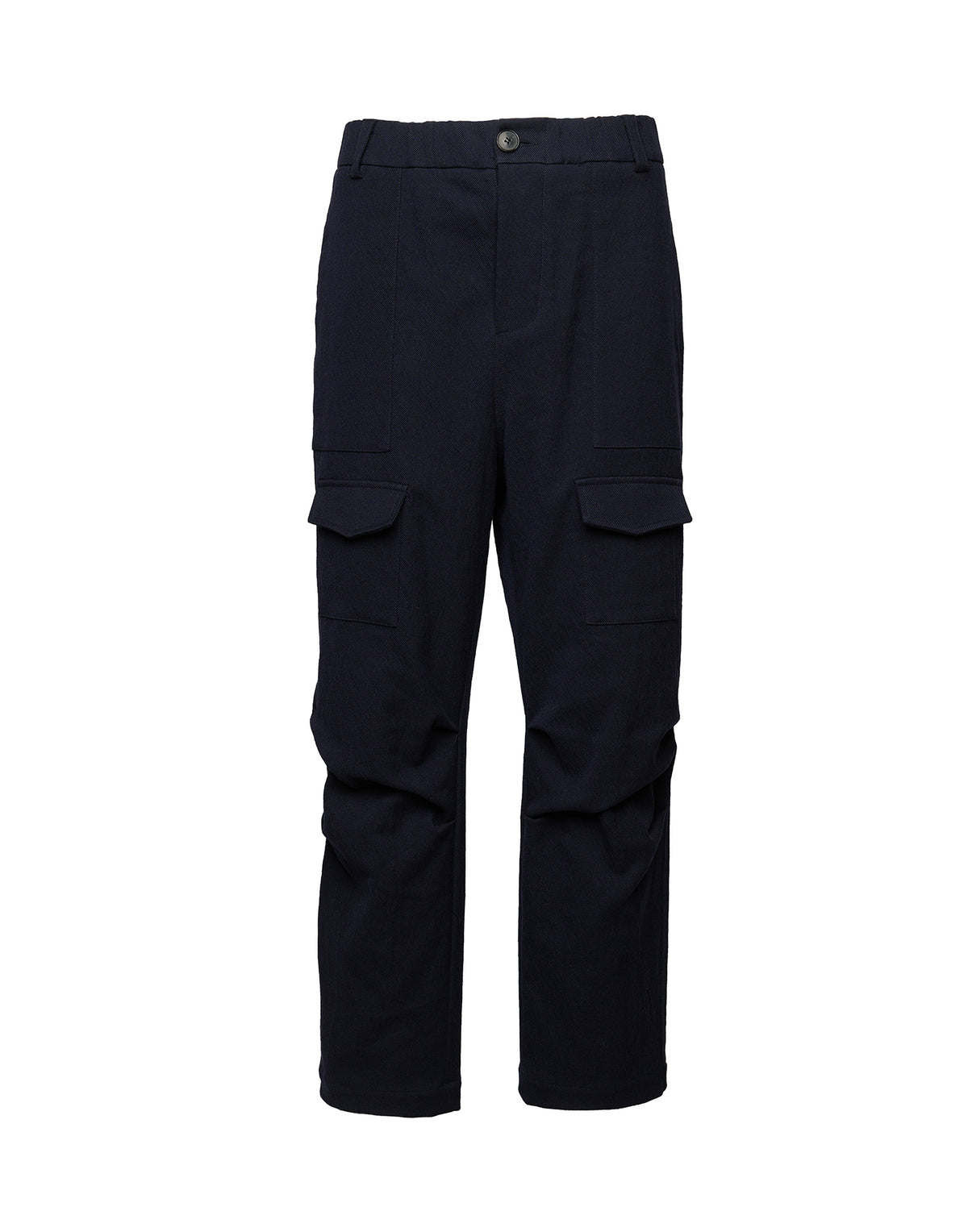 DOUUOD Pantaloni Cargo in Tricotina Trickled Washed