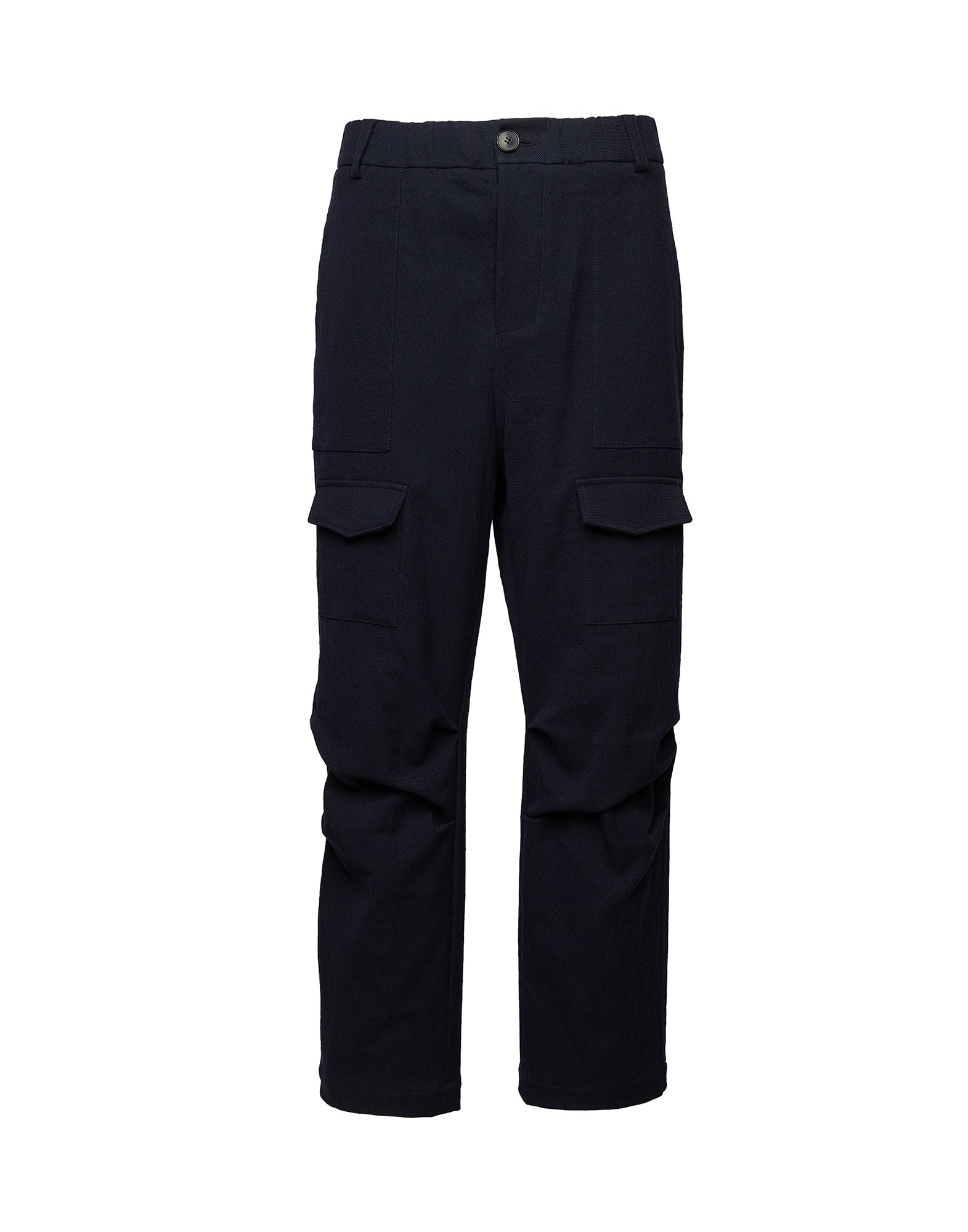 DOUUOD Pantaloni Cargo in Tricotina Trickled Washed