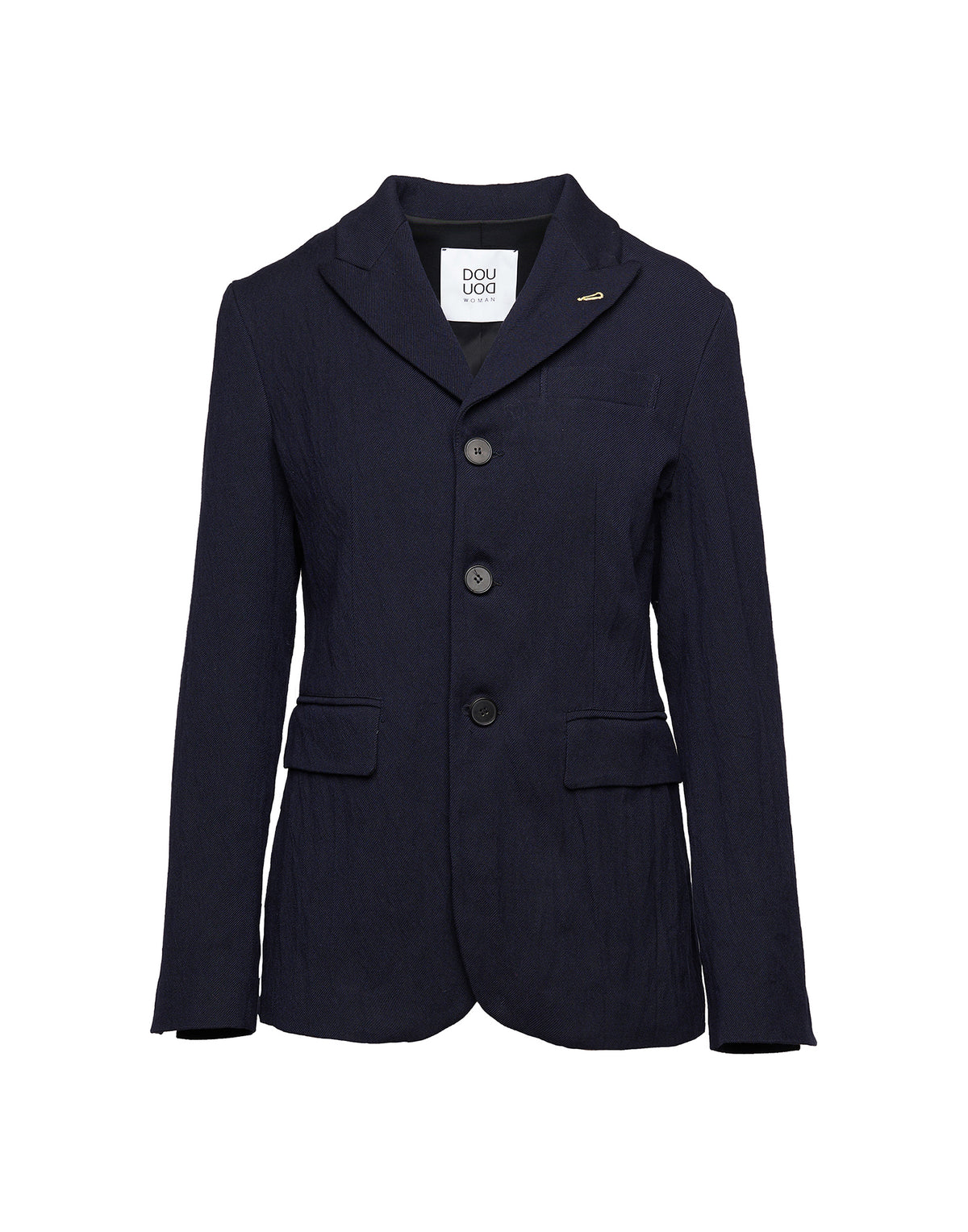 DOUUOD Blazer Monopetto in Tricotina Crincle Washed