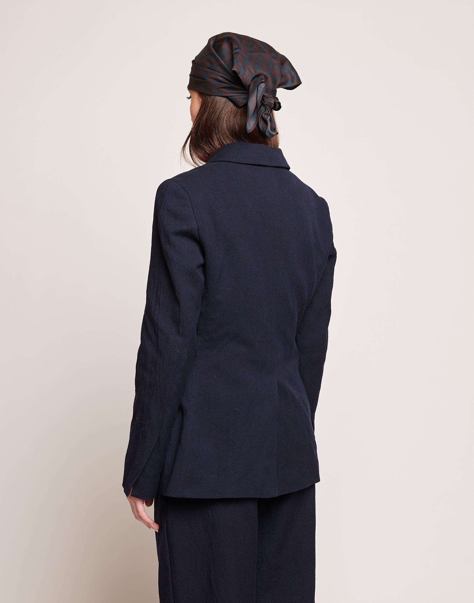 DOUUOD Blazer Monopetto in Tricotina Crincle Washed