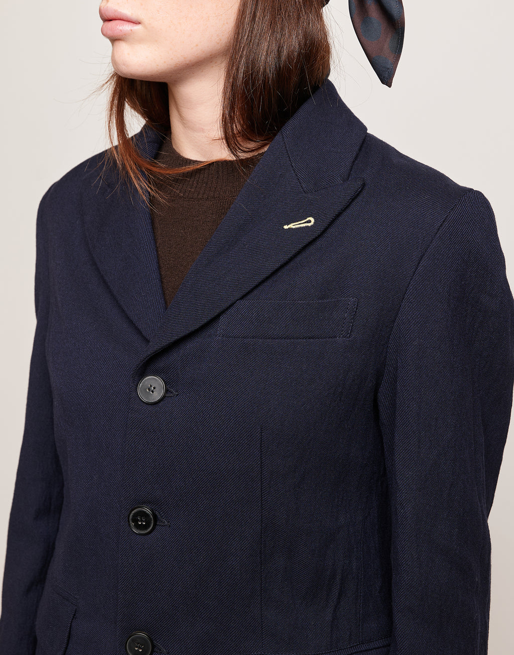 DOUUOD Blazer Monopetto in Tricotina Crincle Washed