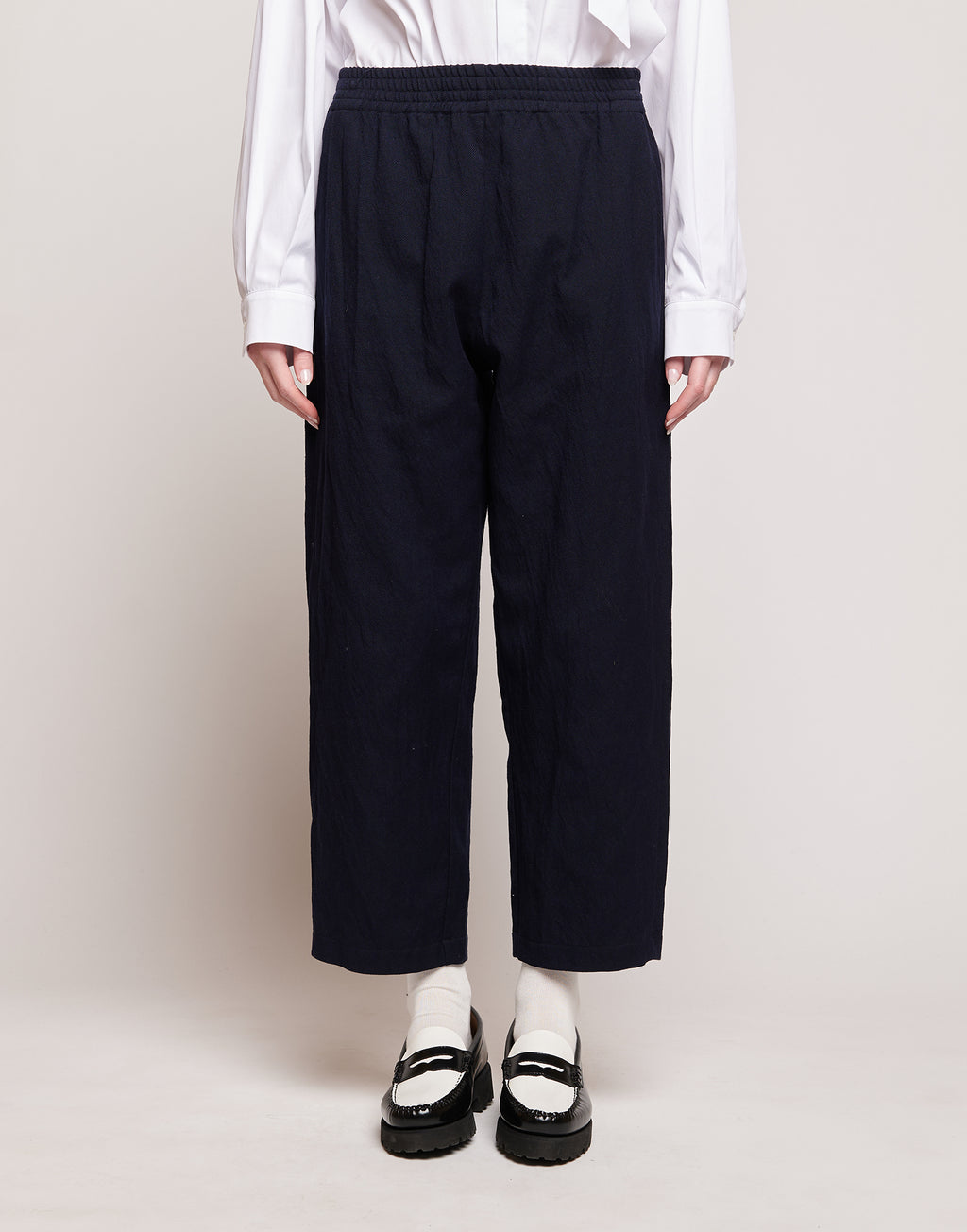 DOUUOD Pantaloni in Tricotina Crincle Washed