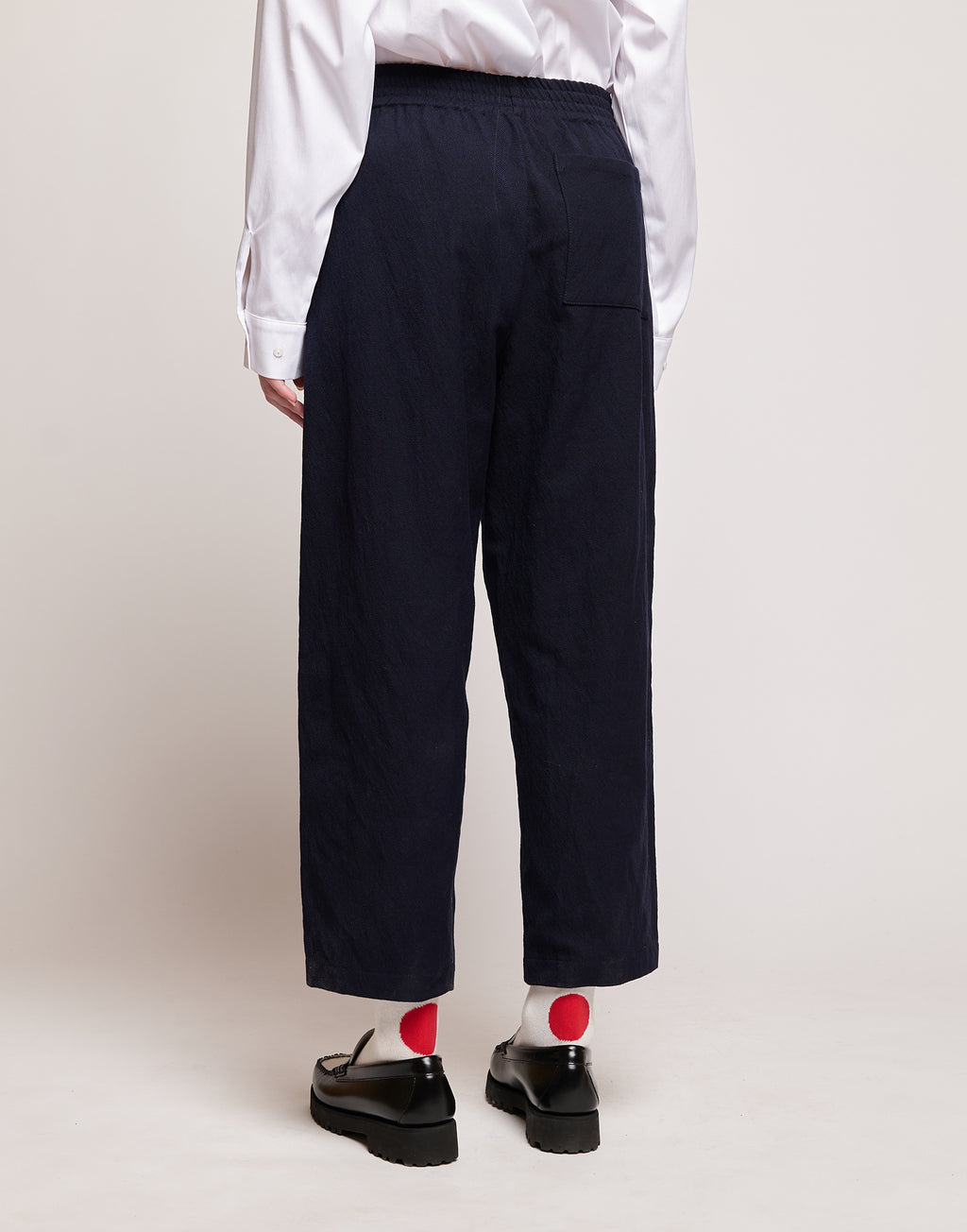 DOUUOD Pantaloni in Tricotina Crincle Washed
