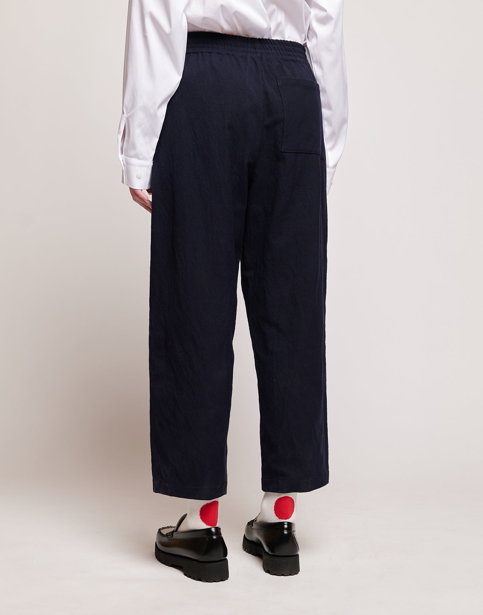 DOUUOD Pantaloni in Tricotina Crincle Washed