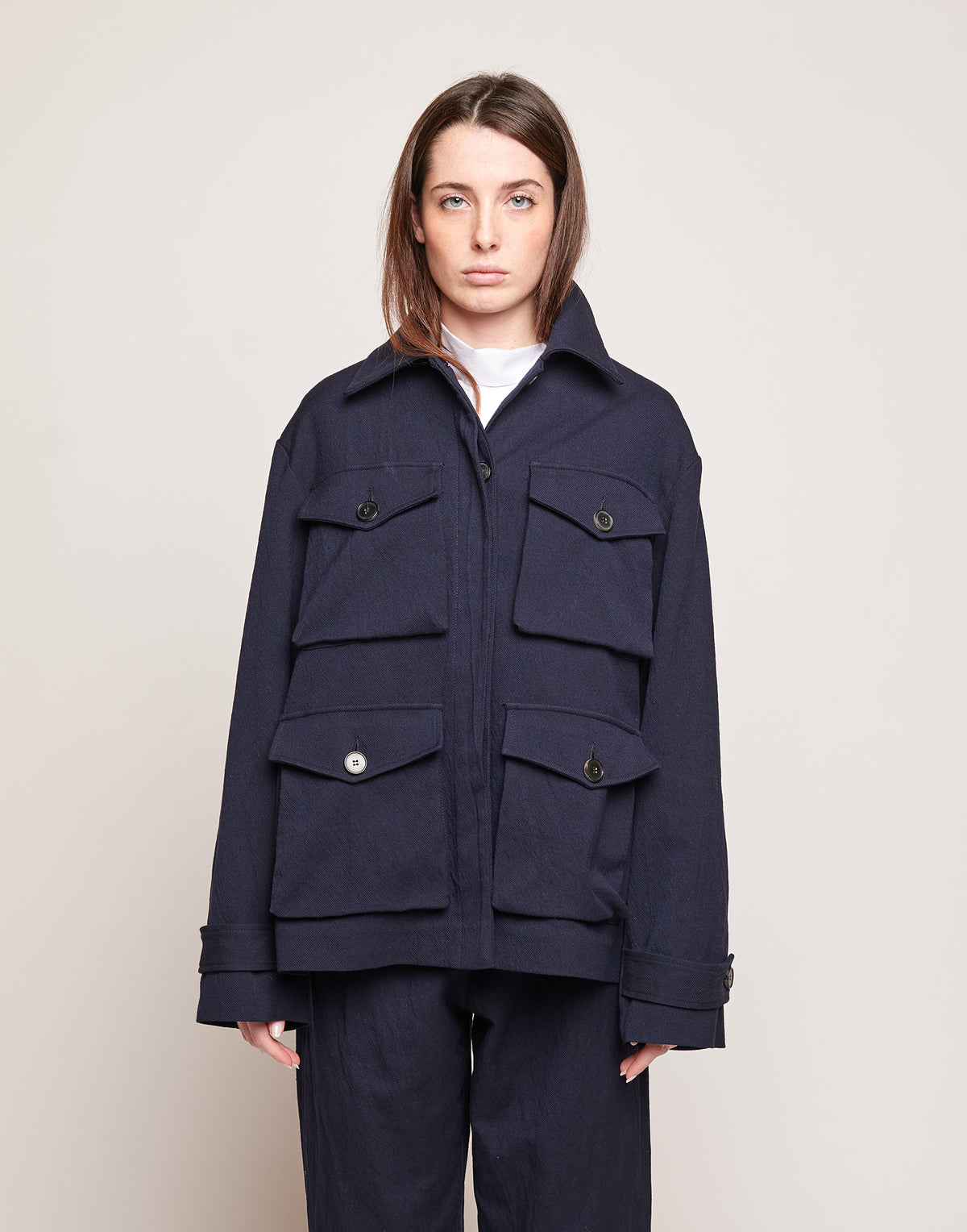 DOUUOD Giacca in Tricotina Crincle Washed
