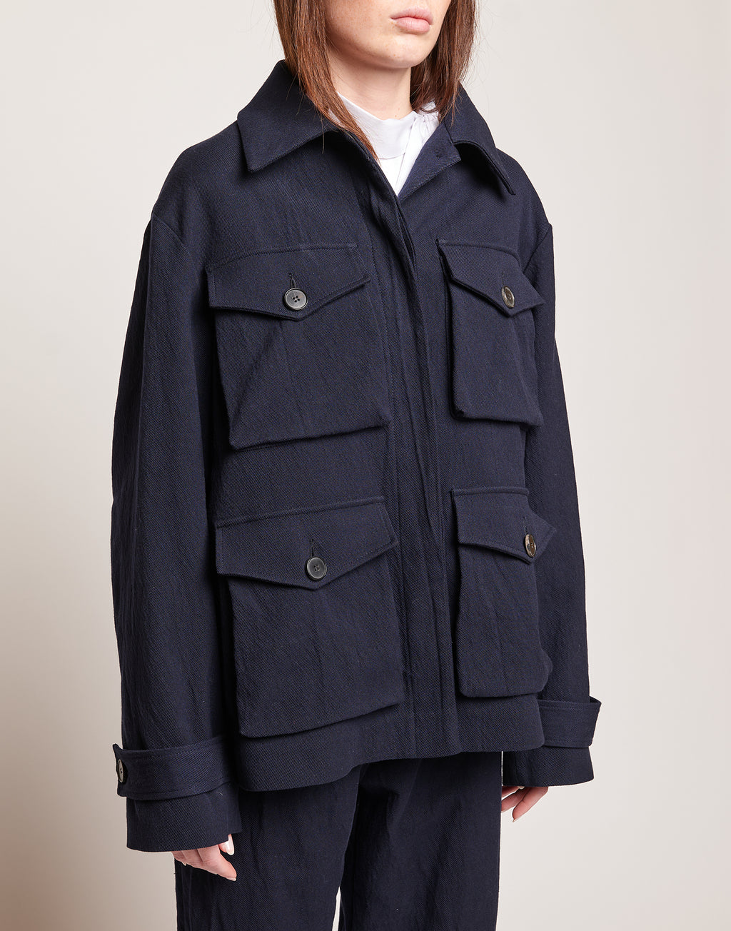 DOUUOD Giacca in Tricotina Crincle Washed