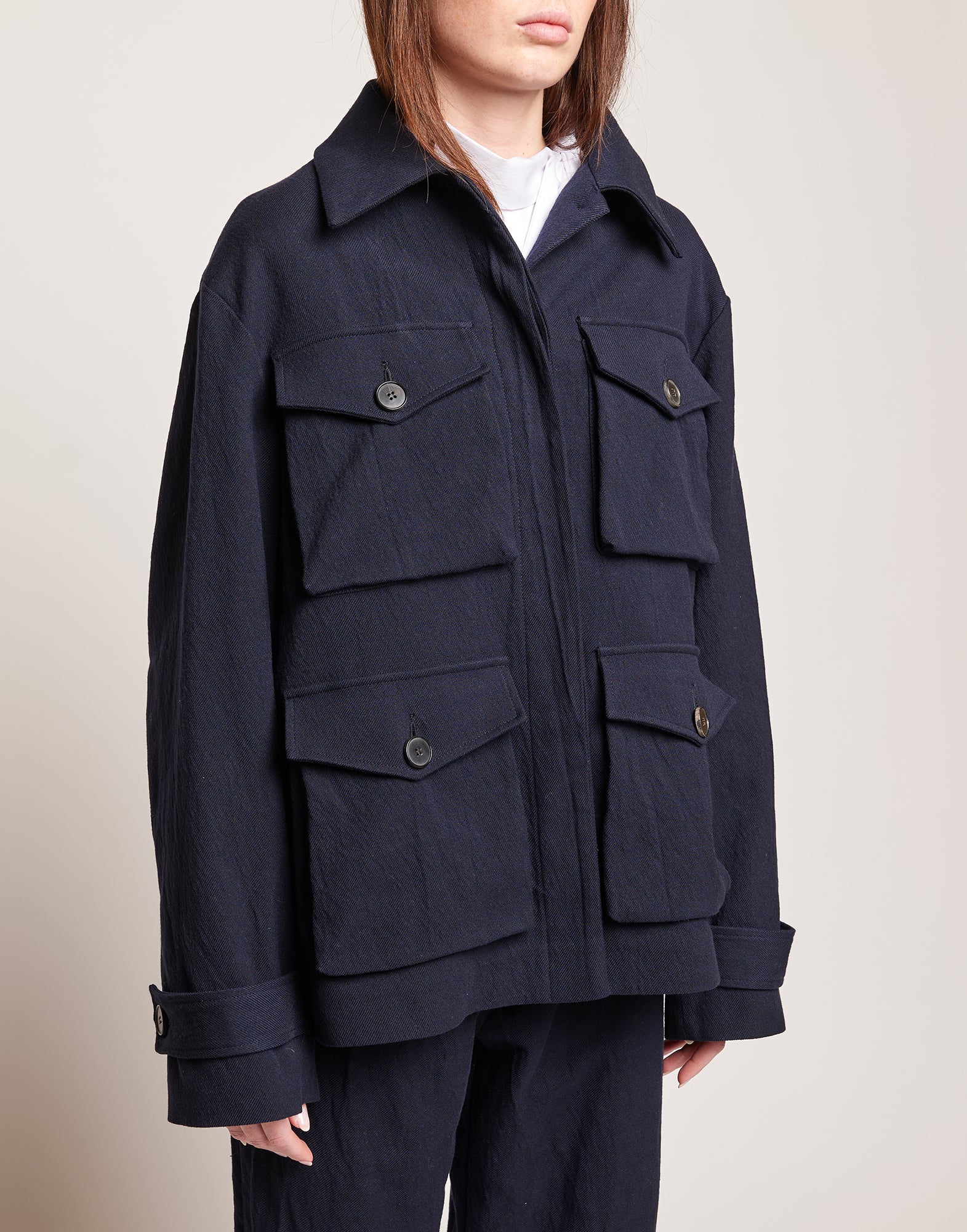 DOUUOD Giacca in Tricotina Crincle Washed