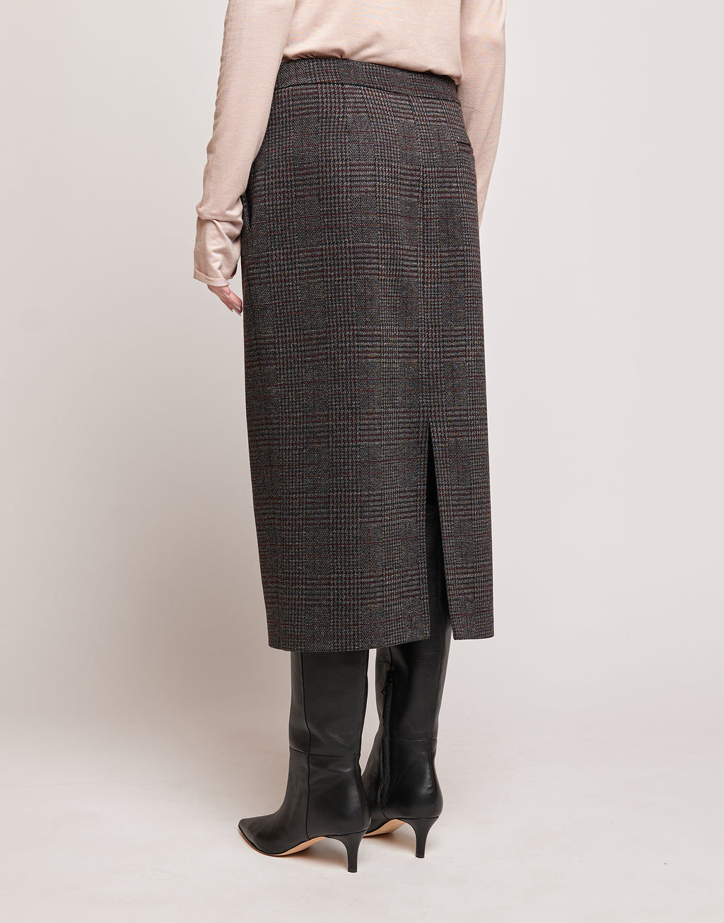 DOUUOD Gonna Longuette in Galles Jacquard