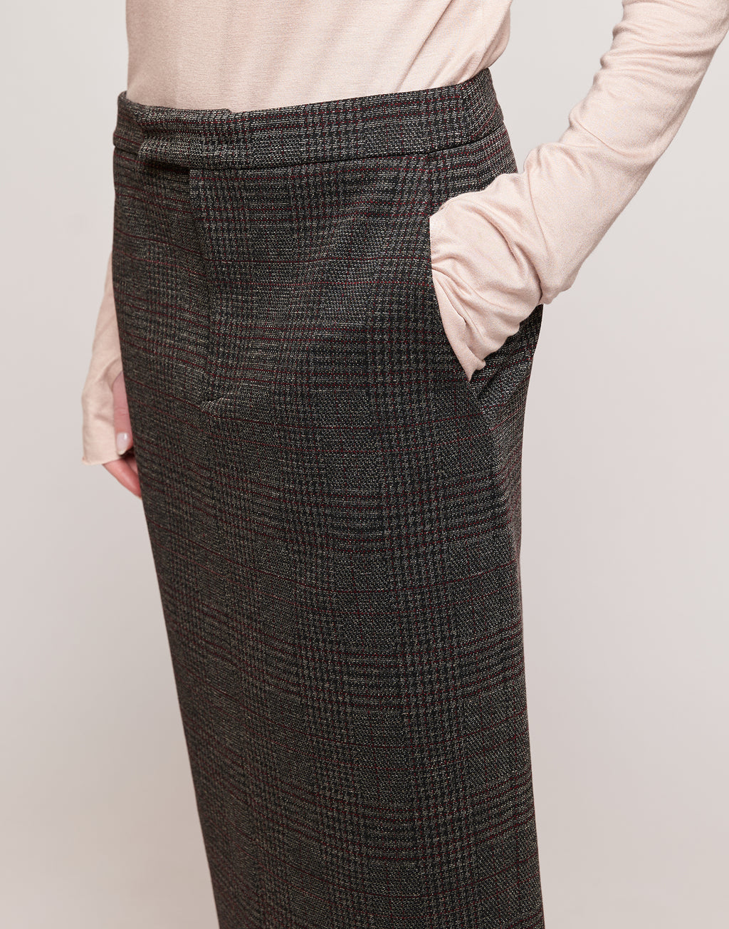 DOUUOD Gonna Longuette in Galles Jacquard