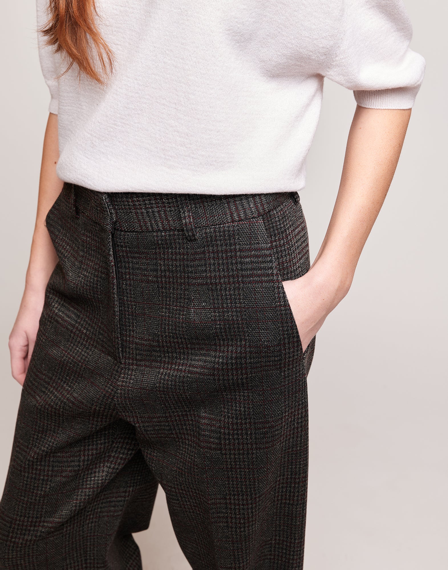 DOUUOD Pantaloni Maschili in Galles Jacquard