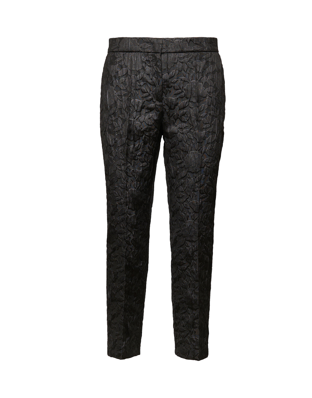 DOUUOD Pantaloni in Matelassé Floreale Cinzato