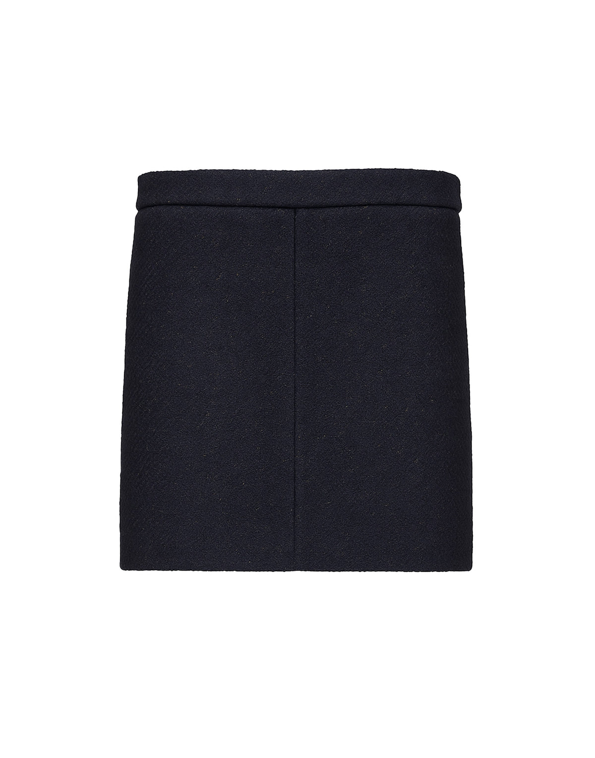 DOUUOD Mini Gonna in Double Twill di Lana Oltremare