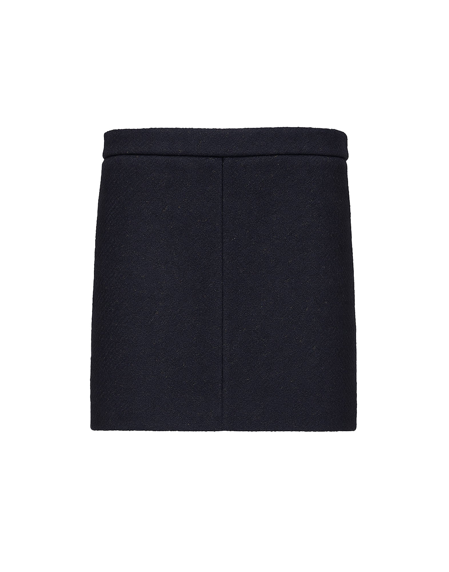 DOUUOD Mini Gonna in Double Twill di Lana Oltremare