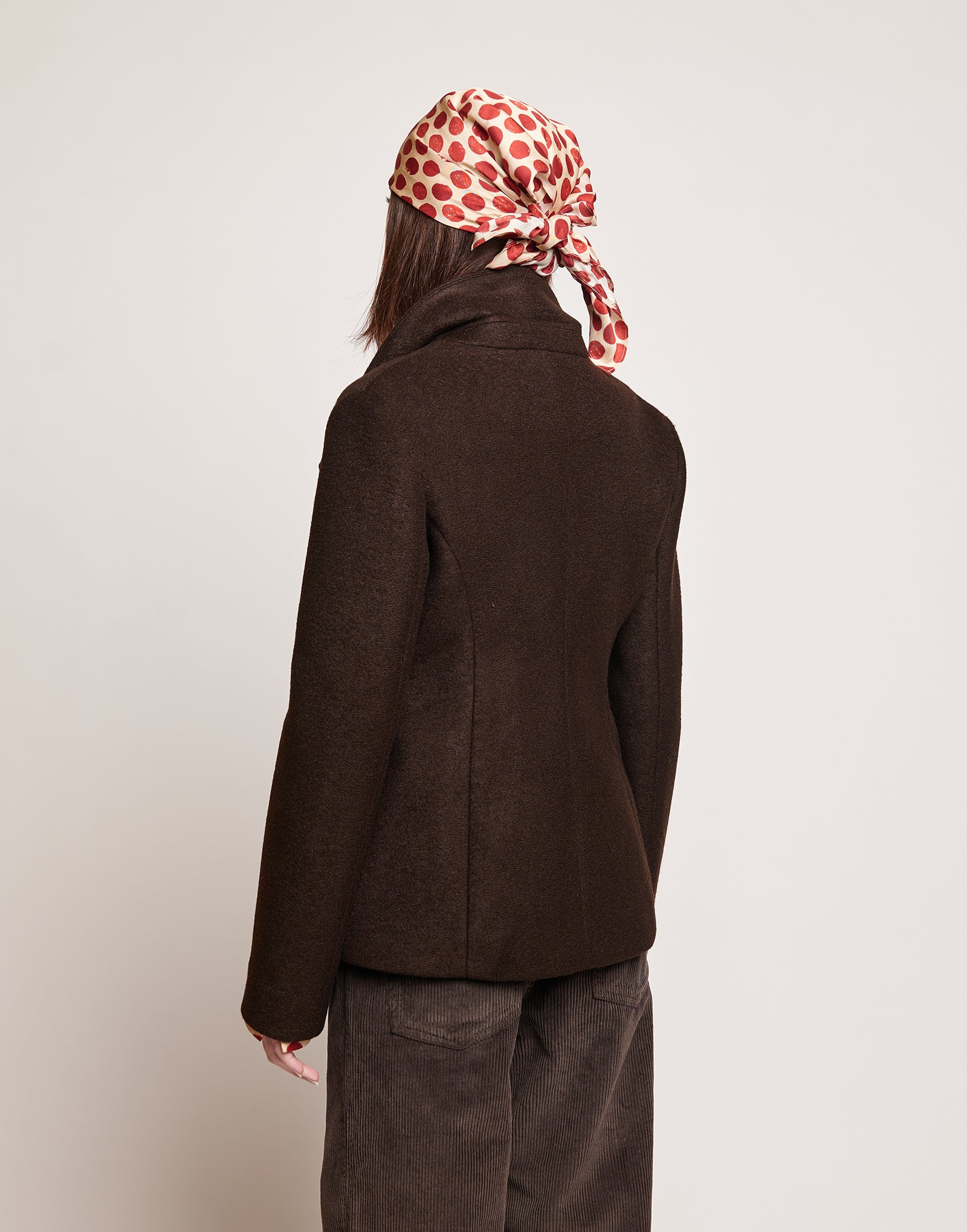 DOUUOD Giacca Monopetto in Neoprene Warm Jersey Ciocco