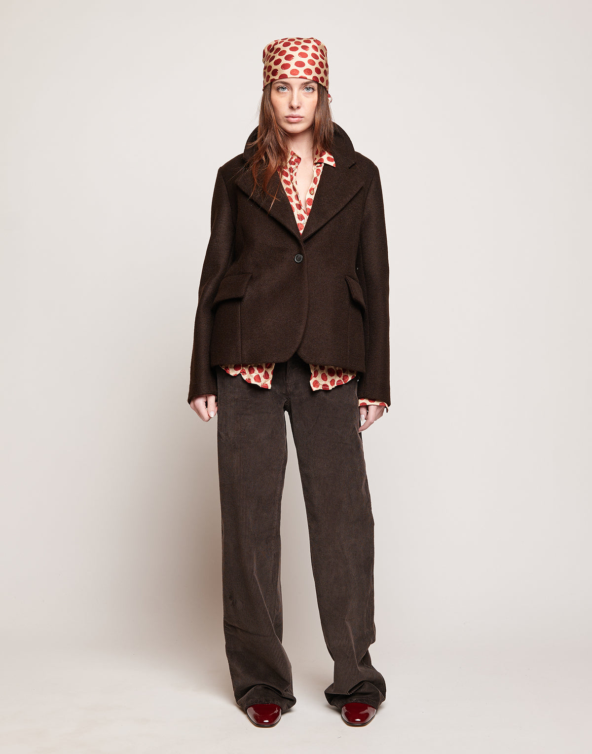 DOUUOD Giacca Monopetto in Neoprene Warm Jersey Ciocco