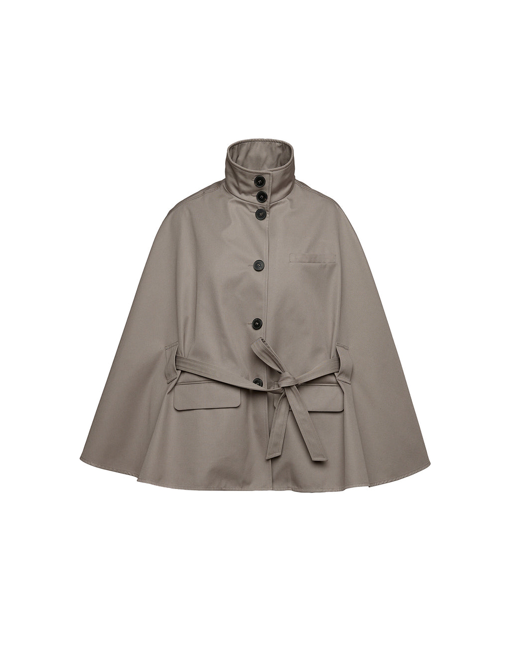 DOUUOD Cappa a Ruota in Tecno Coat Water Repellent Fango