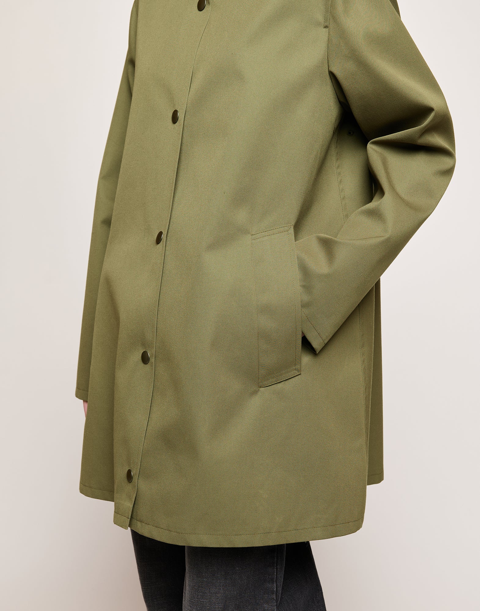 DOUUOD Impermeabile in Tecno Coat Water Repellent Militare