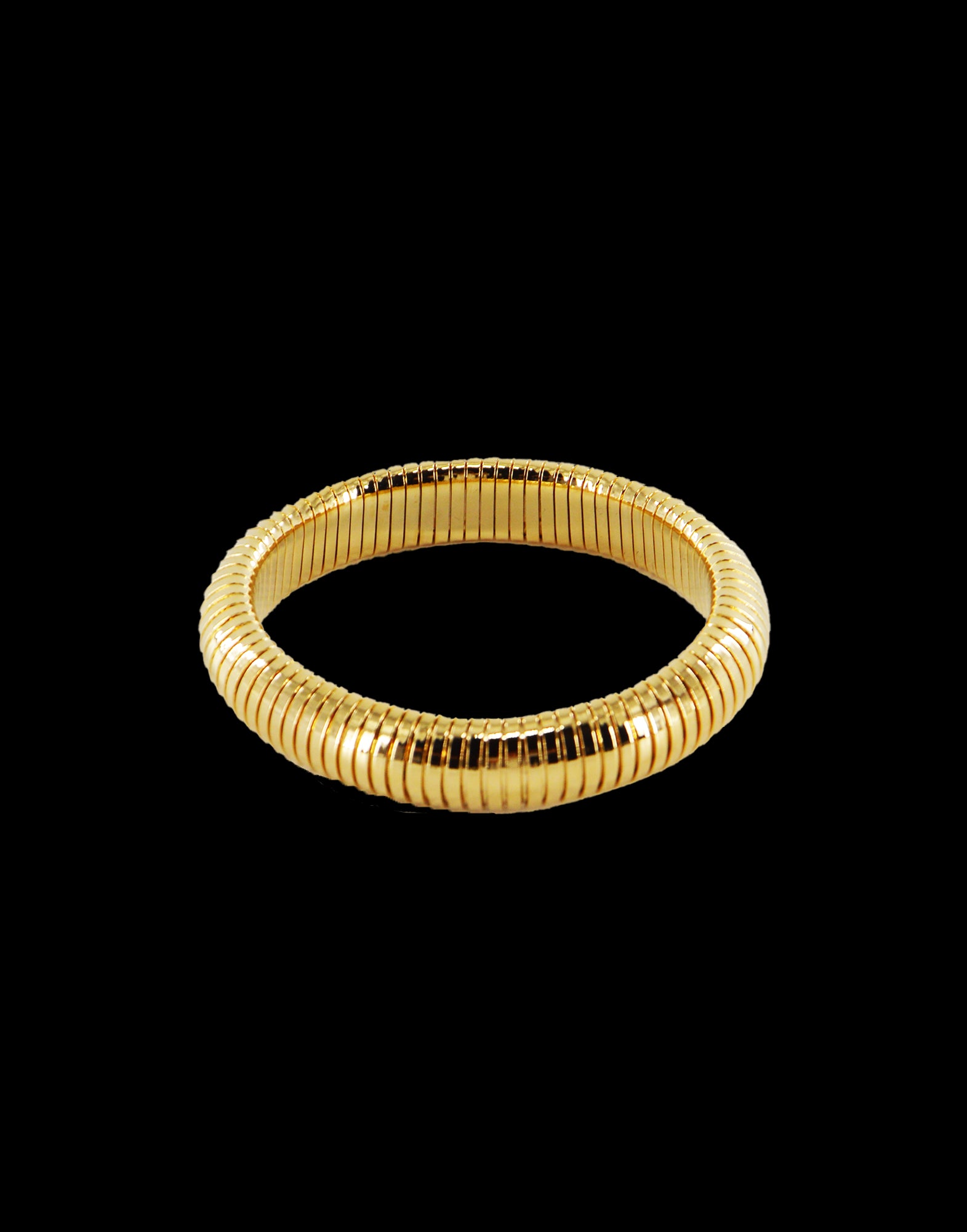 DOUUOD Bracciale Rigido a Maglia Semi-Elastica Oro Chiaro