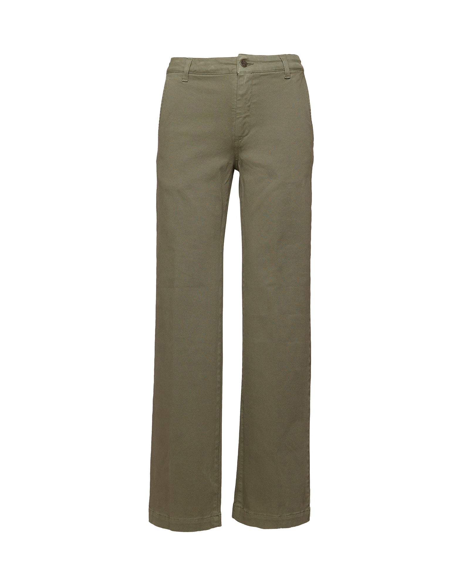 DOUUOD Pantaloni a Palazzo in Drill di Cotone Stretch Militare