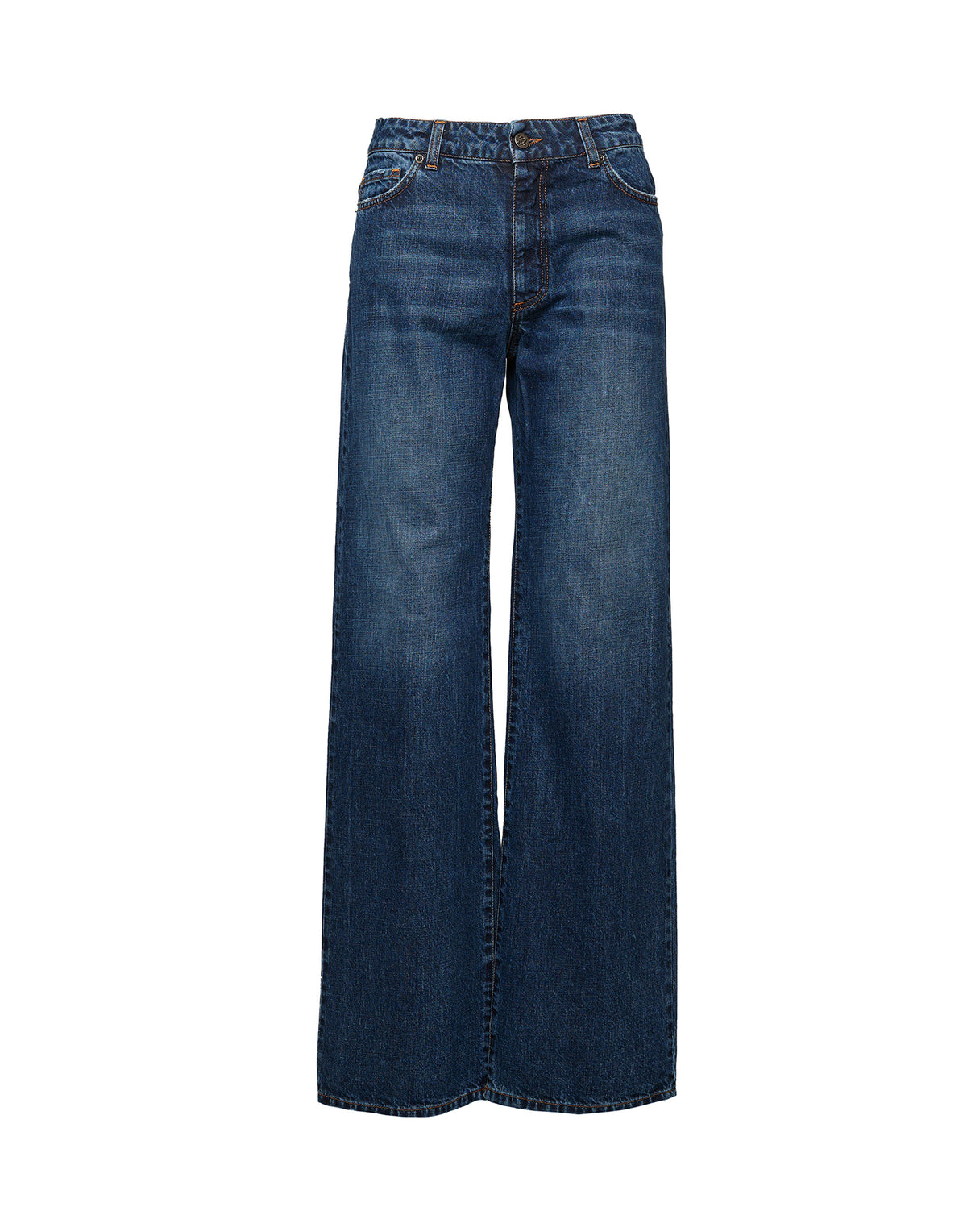 DOUUOD Jeans 5 Tasche a Palazzo Blu